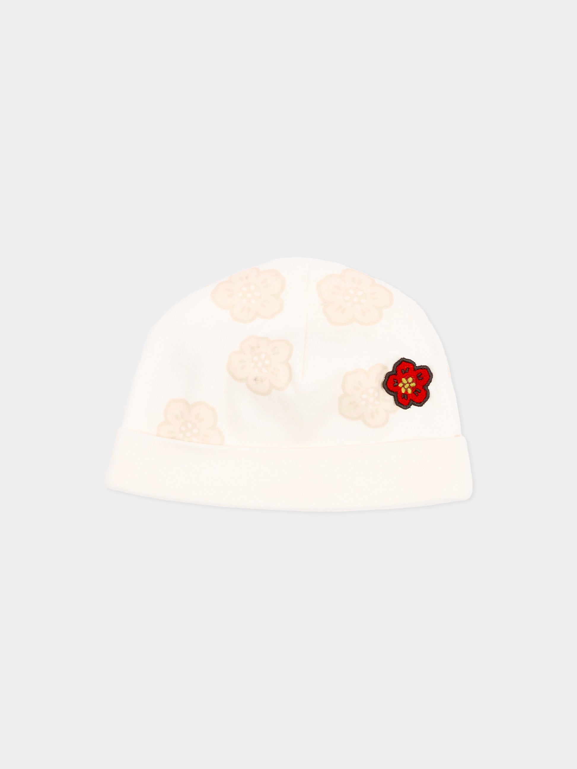 Set tutina bianco per neonati con fiori boke,Kenzo Kids,K61615 117