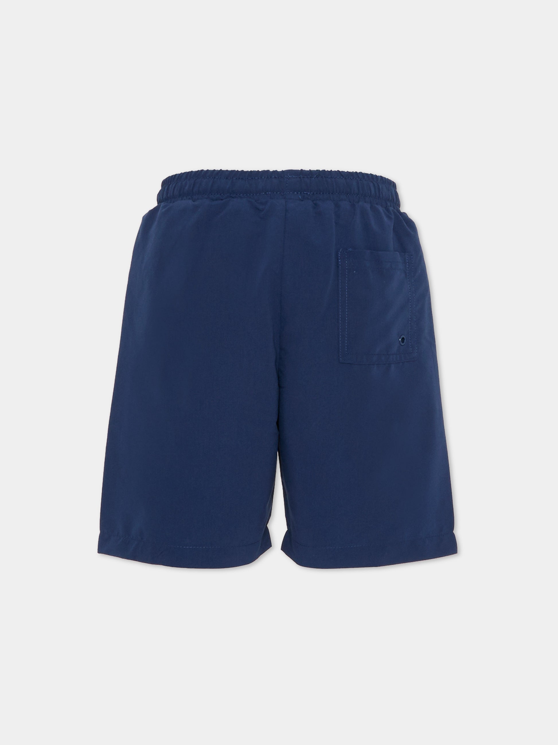 Boxer mare blu per bambino con Lucky Tiger,Kenzo Kids,K61619 84N