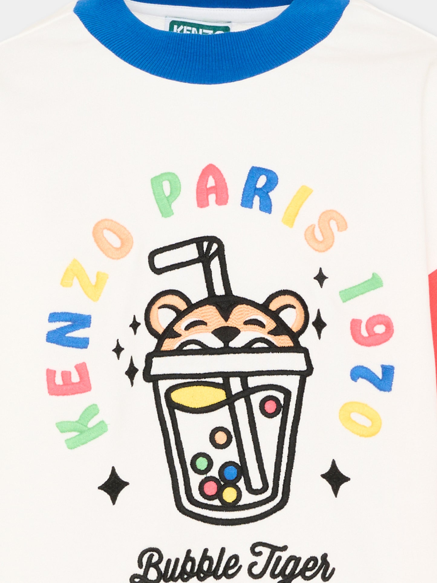 Felpa multicolor Bubble Tiger per bambino,Kenzo Kids,K61660 117