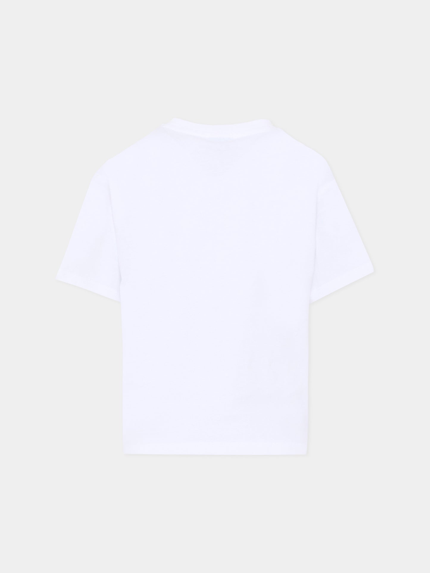 T-shirt bianca per bambini con Lucky Tiger,Kenzo Kids,K61676 10P