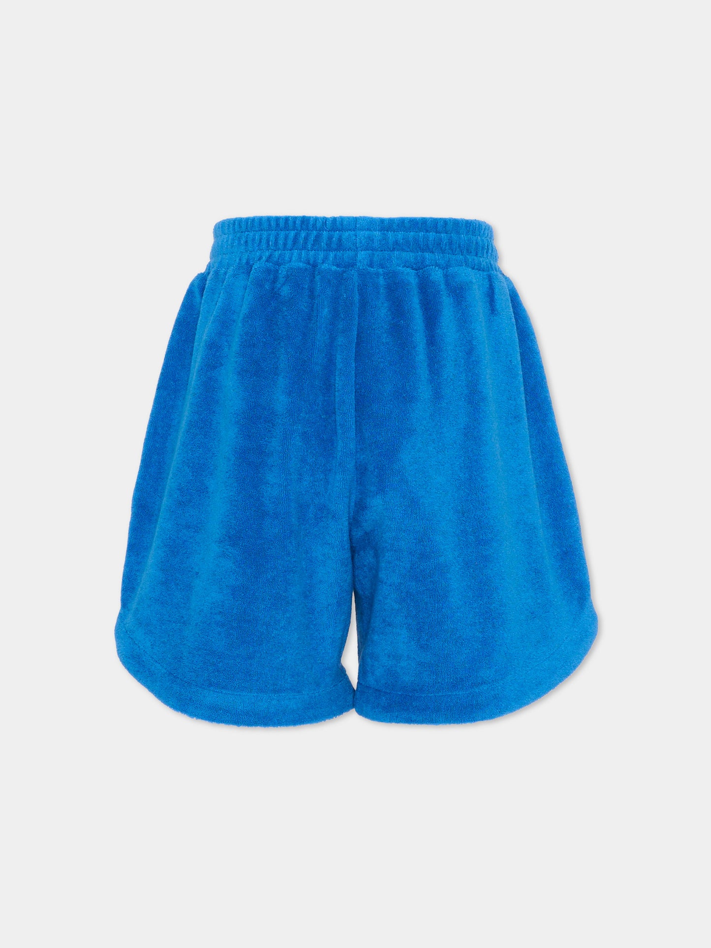 Shorts blu per bambini con patch panda,Kenzo Kids,K61778 871