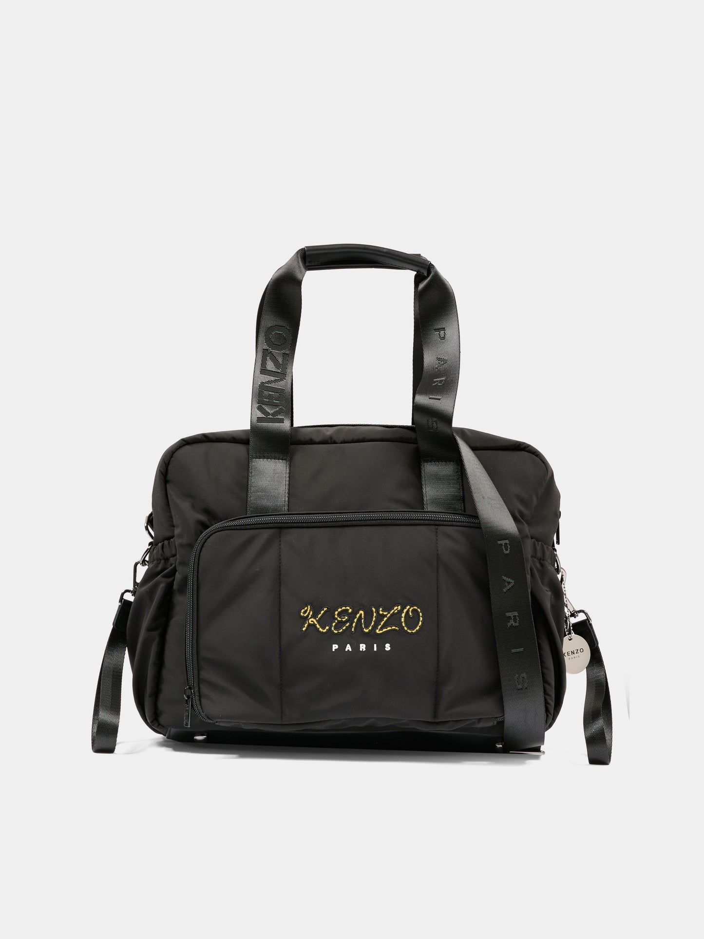 Borsa mamma nera per neonati con logo,Kenzo Kids,K61828 095