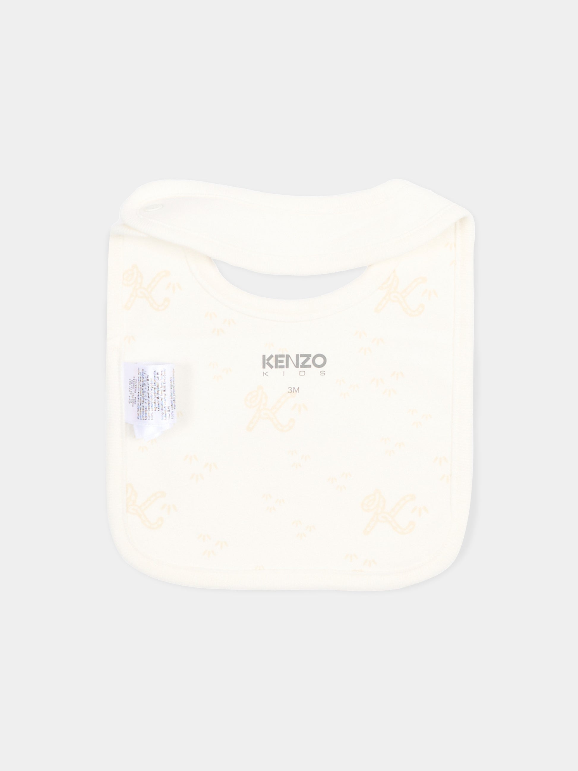 Set tutina avorio per neonati con logo,Kenzo Kids,K61857 117