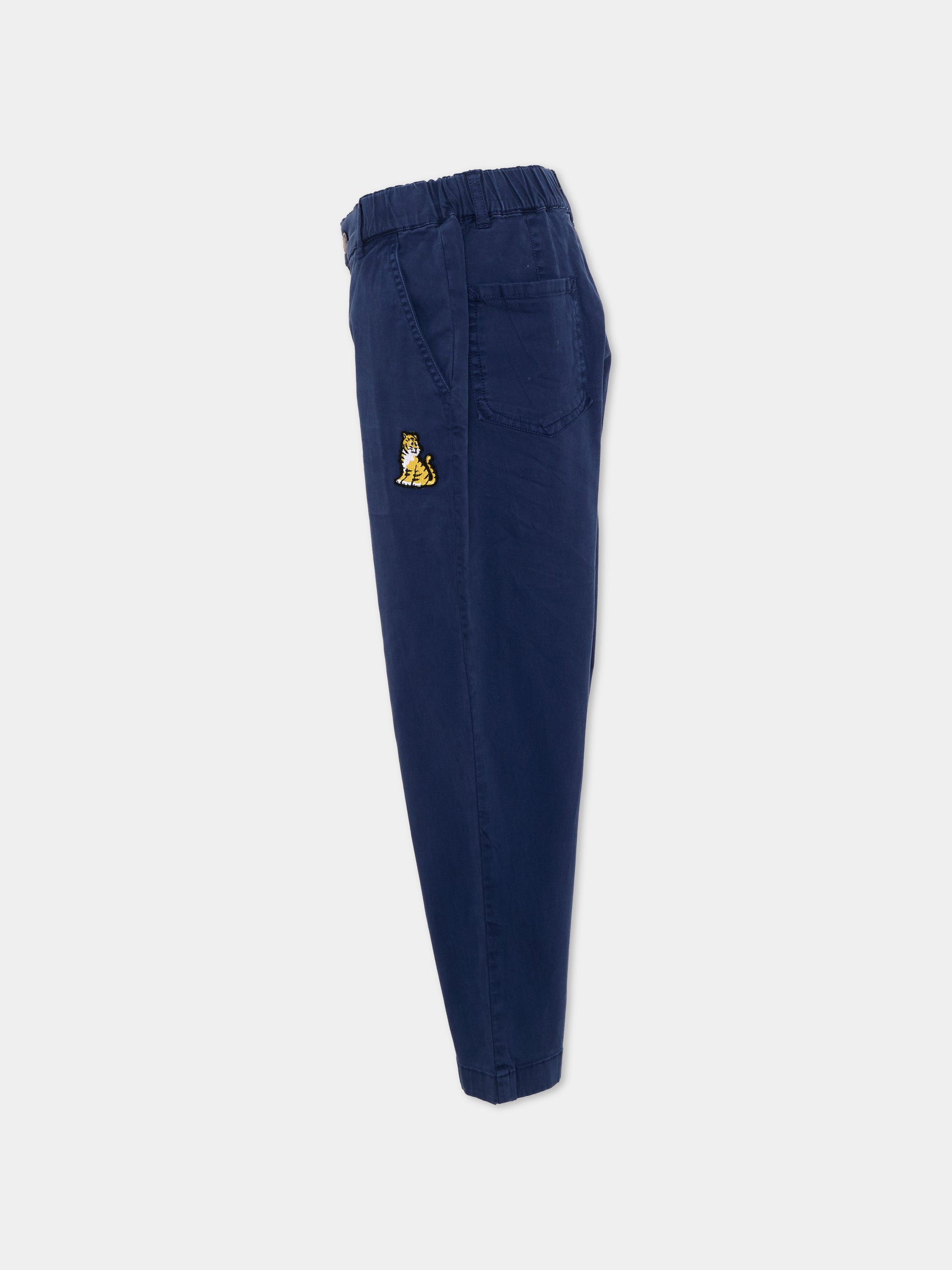 Pantalone blu Kotora per bambino con patch,Kenzo Kids,K61878 84N