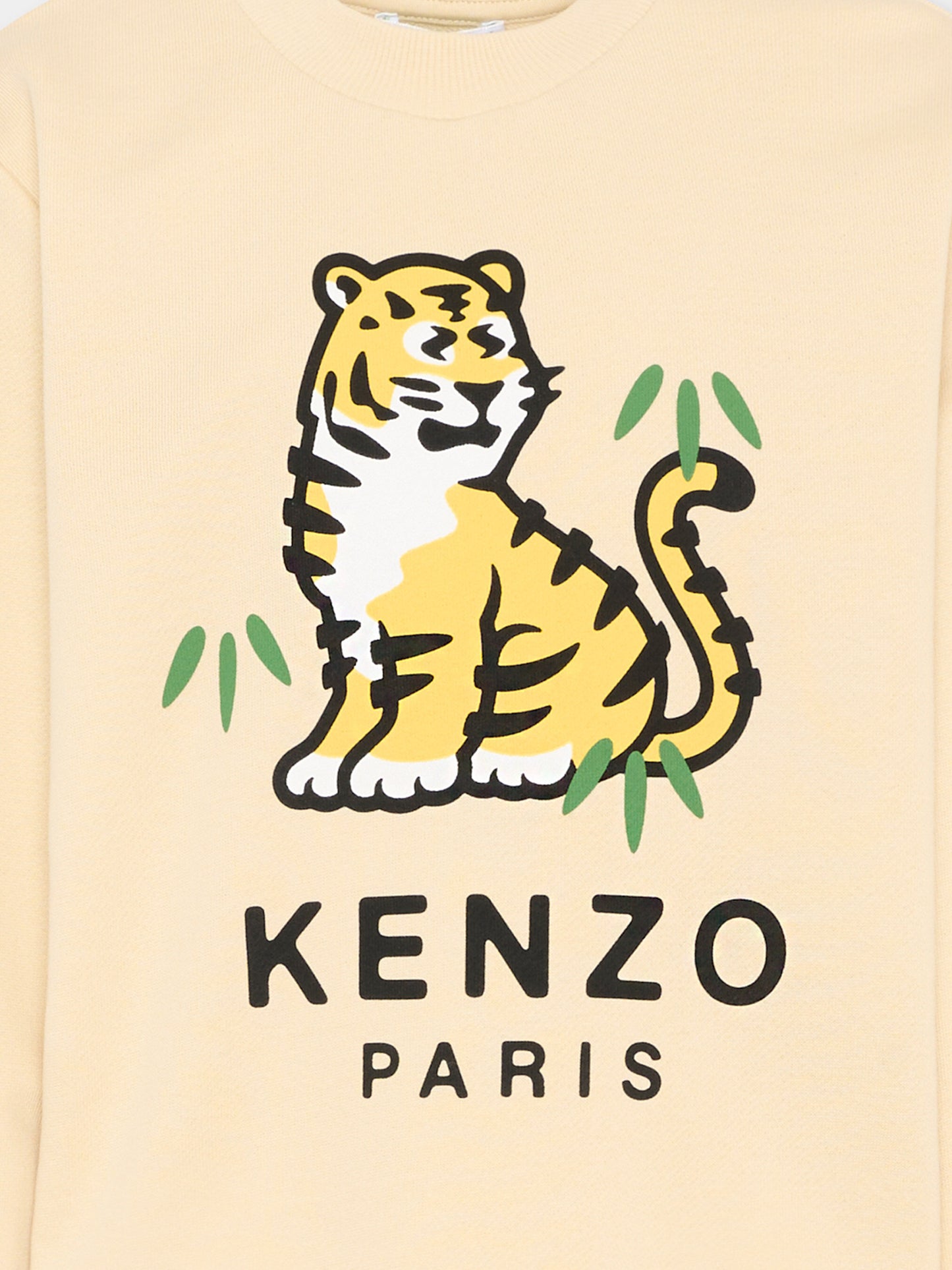Felpa beige Kotora per bambini con stampa,Kenzo Kids,K61879 255