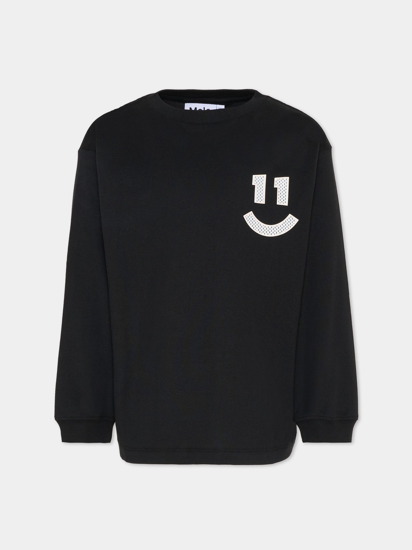 T-shirt Rube nera per bambino con smile,Molo,1S26A408 0099