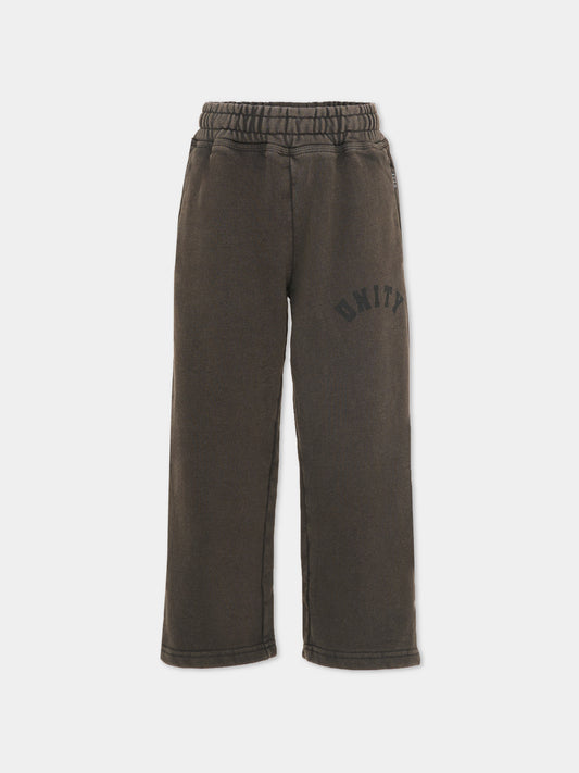 Pantaloni Adri grigi per bambini con scritta,Molo,1S26I201 5619