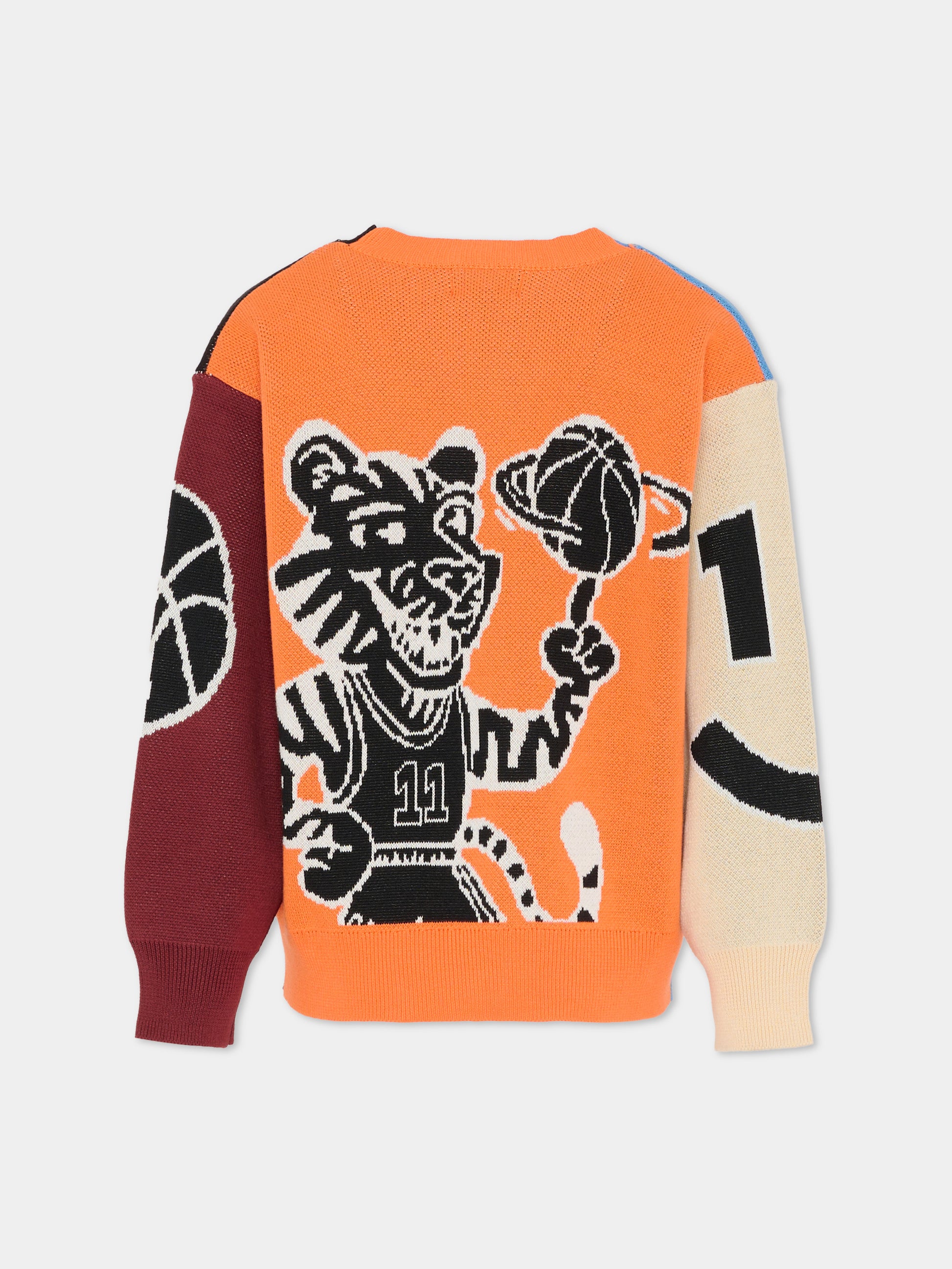 Cardigan Burt multicolor per bambino con motivo basket,Molo,1S26K301 9864