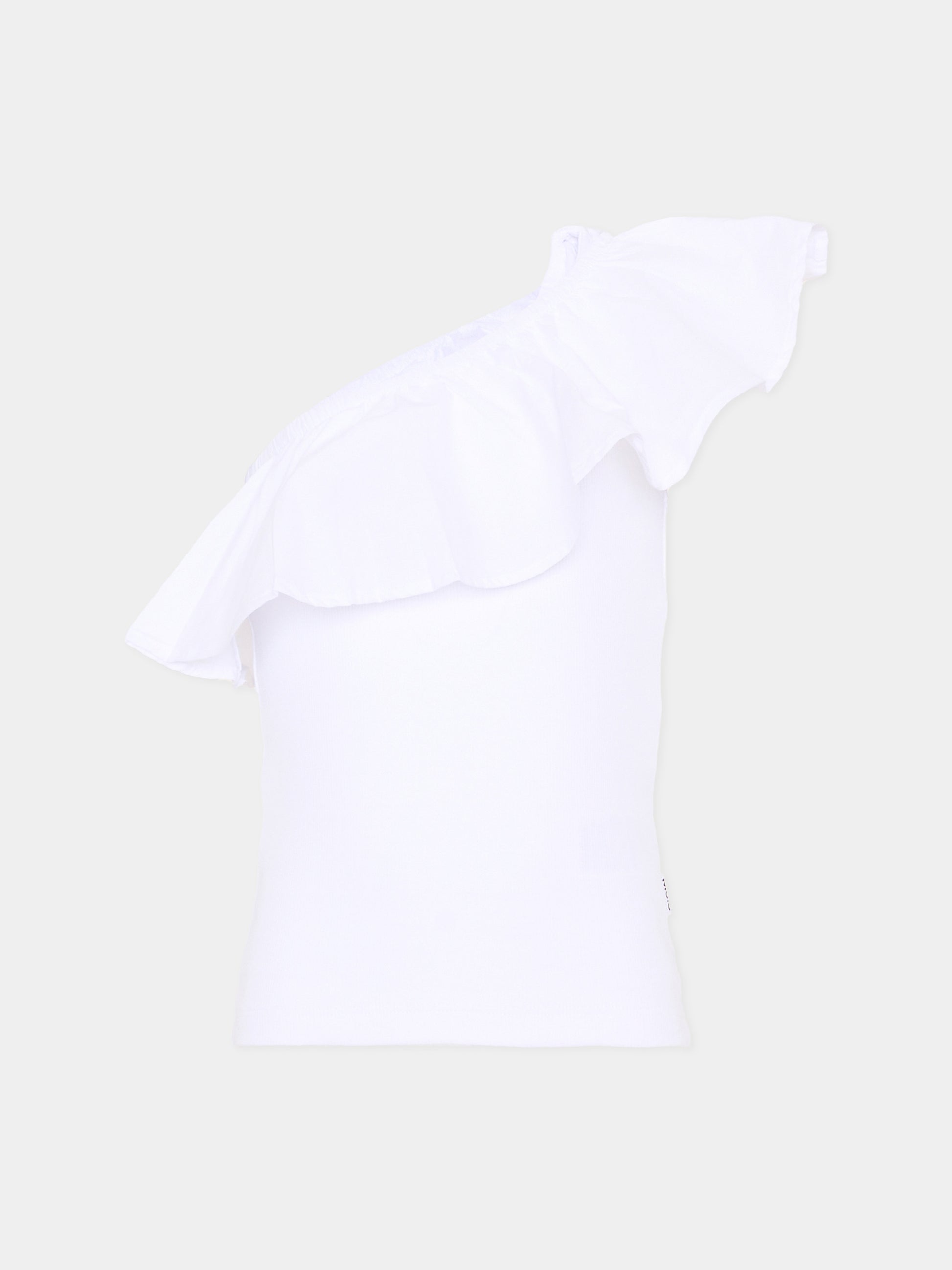 Top bianco Rebecca per bambina con volant,Molo,2S26A102 5636