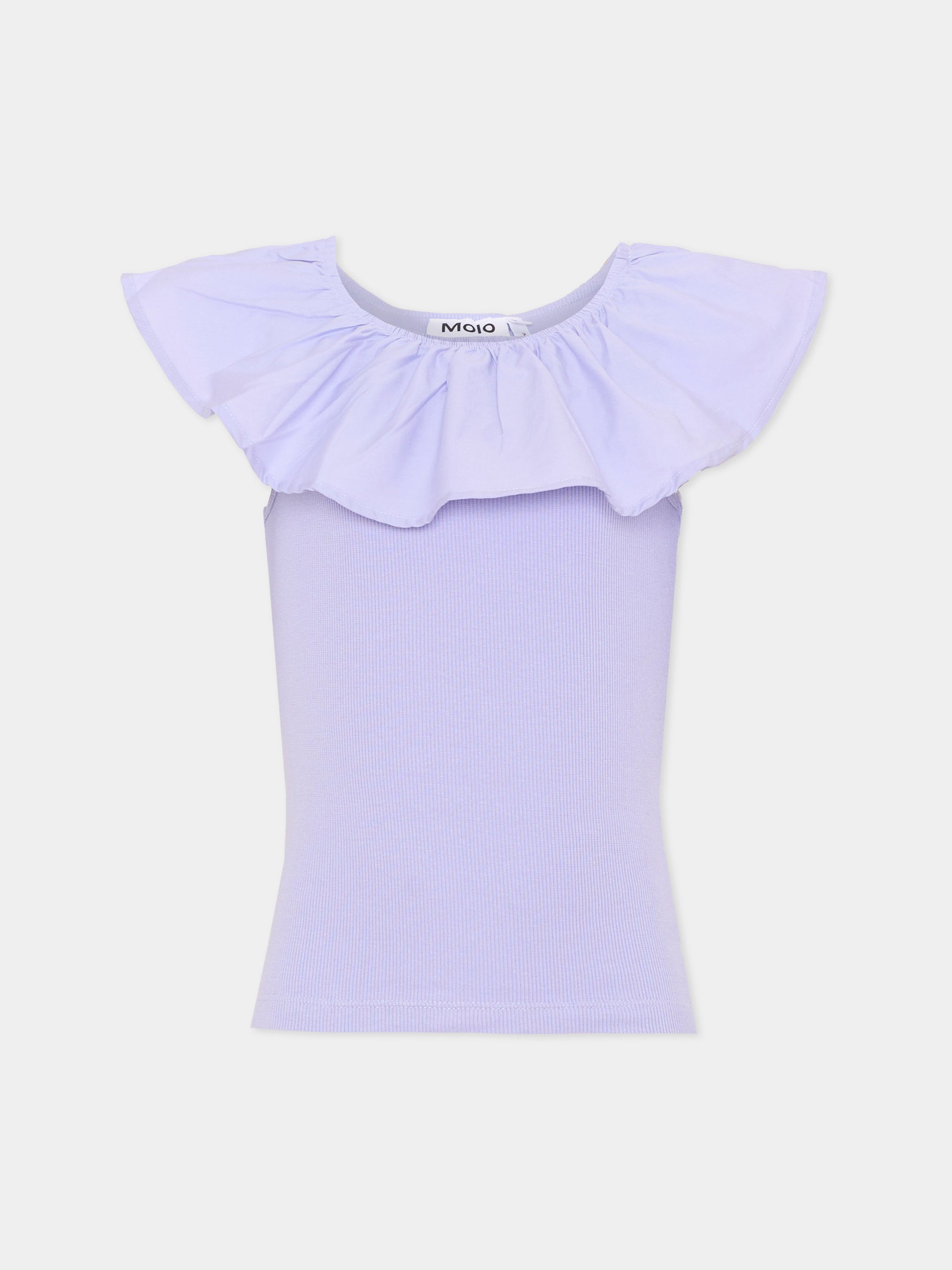 Top lilla Reca per bambina con volant,Molo,2S26A204 5622