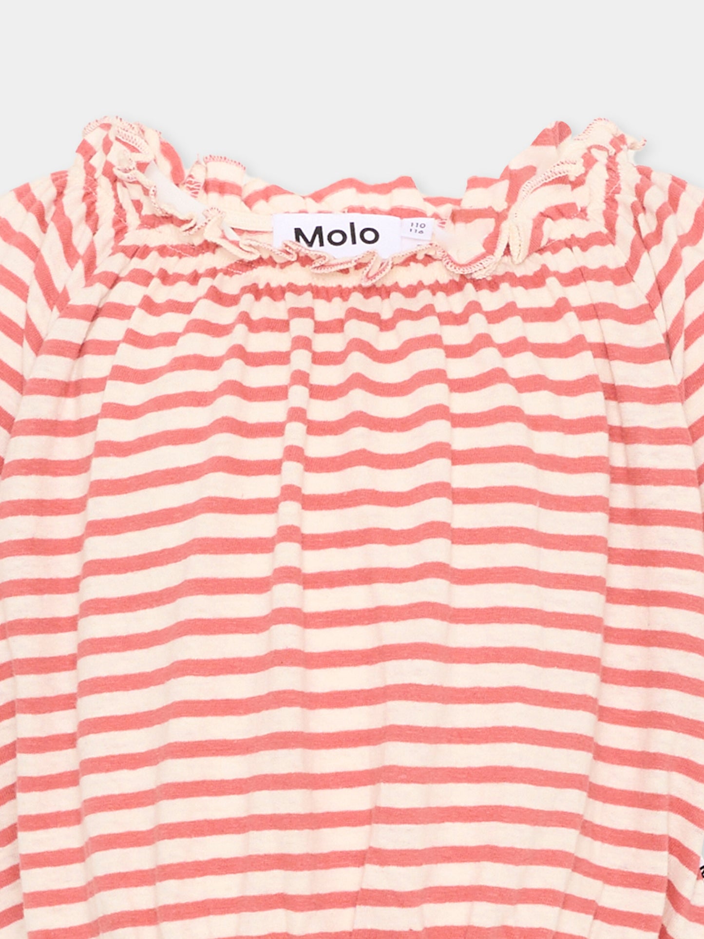 T-shirt rossa Rafaela per bambina a righe,Molo,2S26A208 9583