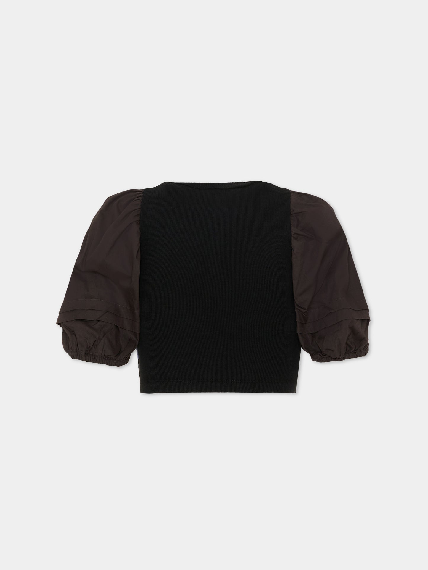 T-shirt nera a maniche corte per bambina,Molo,2S26A220 5619