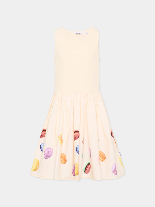 Vestito multicolor Cassandra per bambina con macarons,Molo,2S26E101 5235