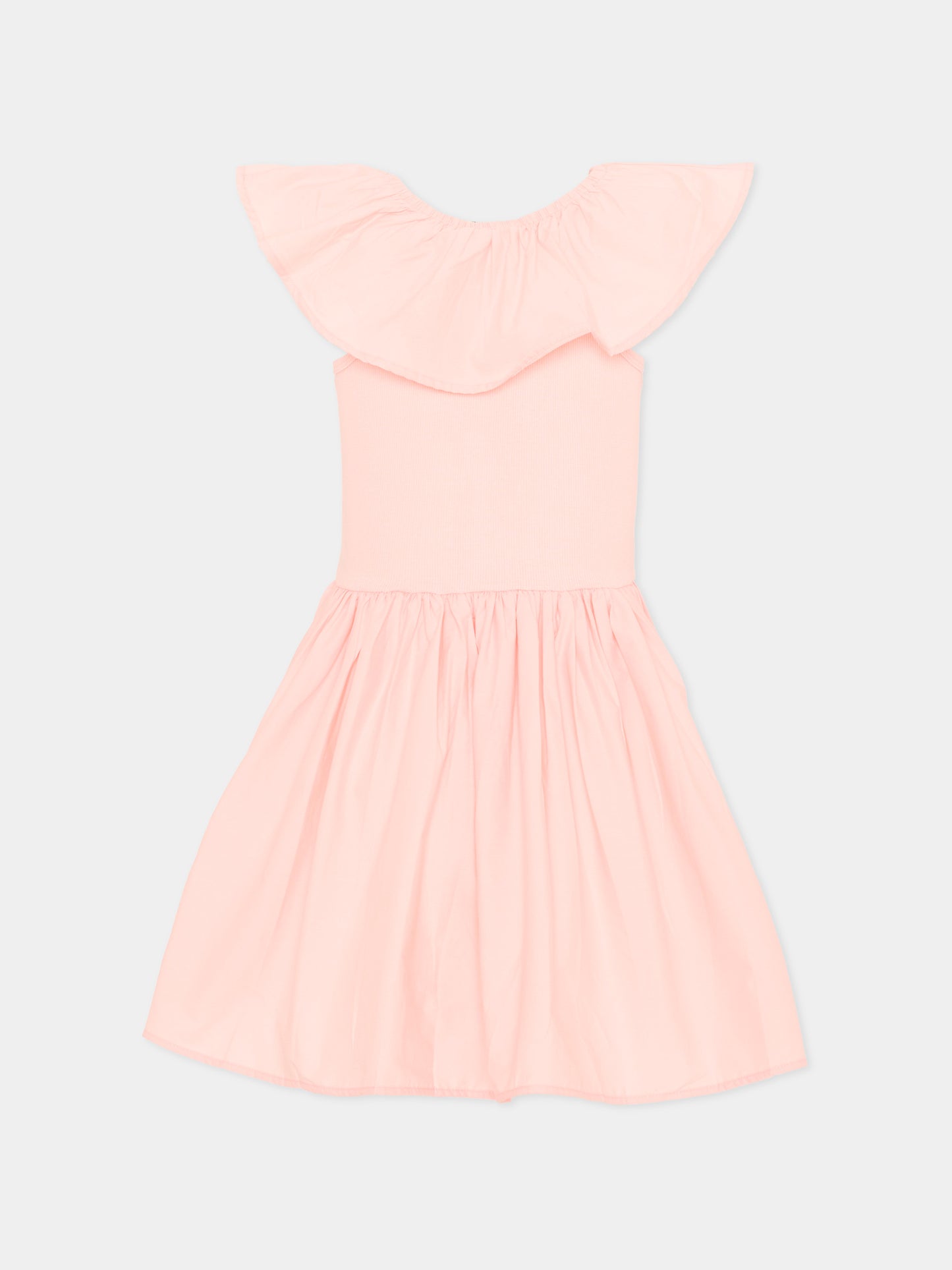 Vestito rosa per bambina con volant,Molo,2S26E105 5650