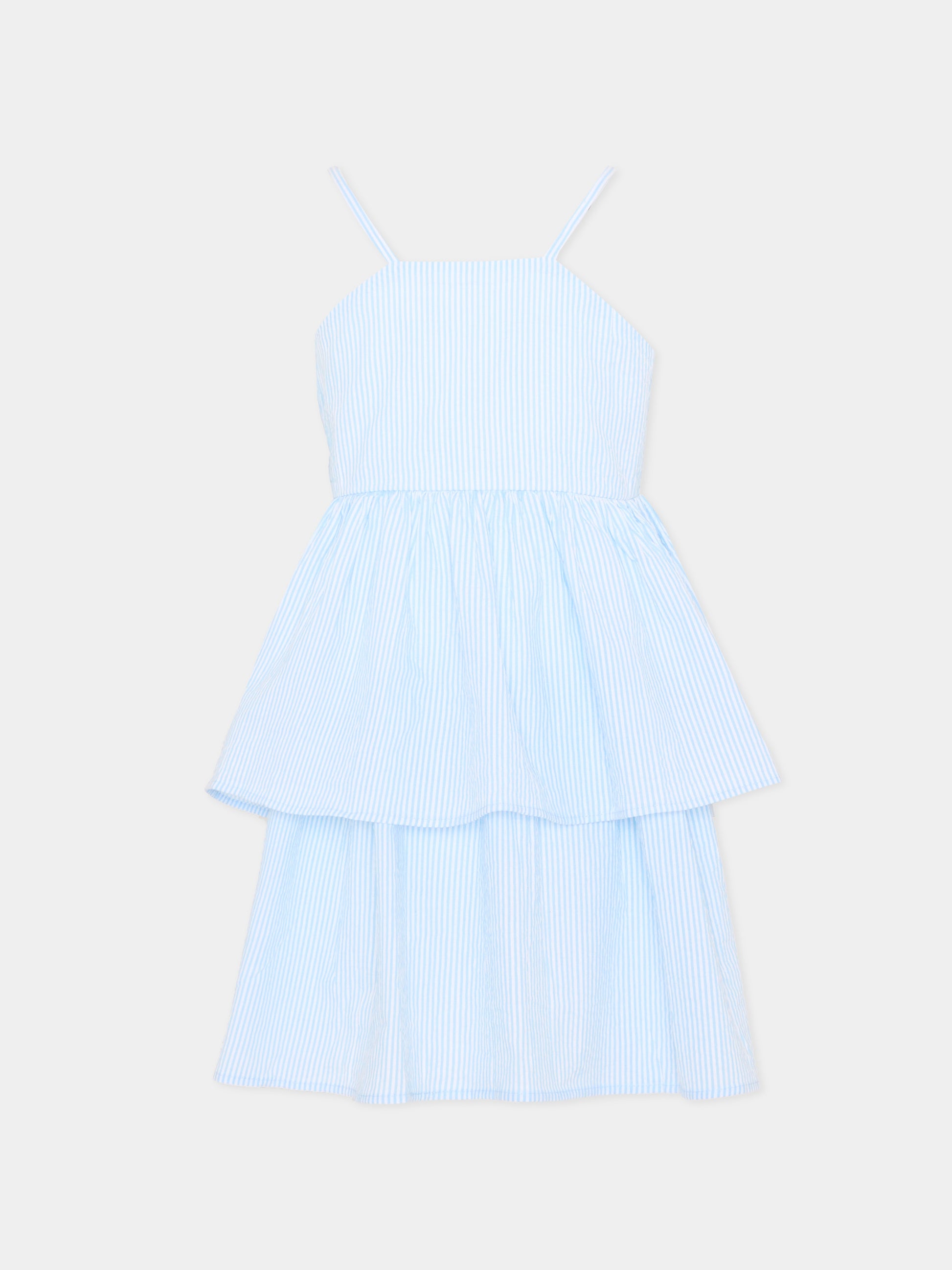 Vestito celeste Chelsea per bambina a righe,Molo,2S26E113 9574