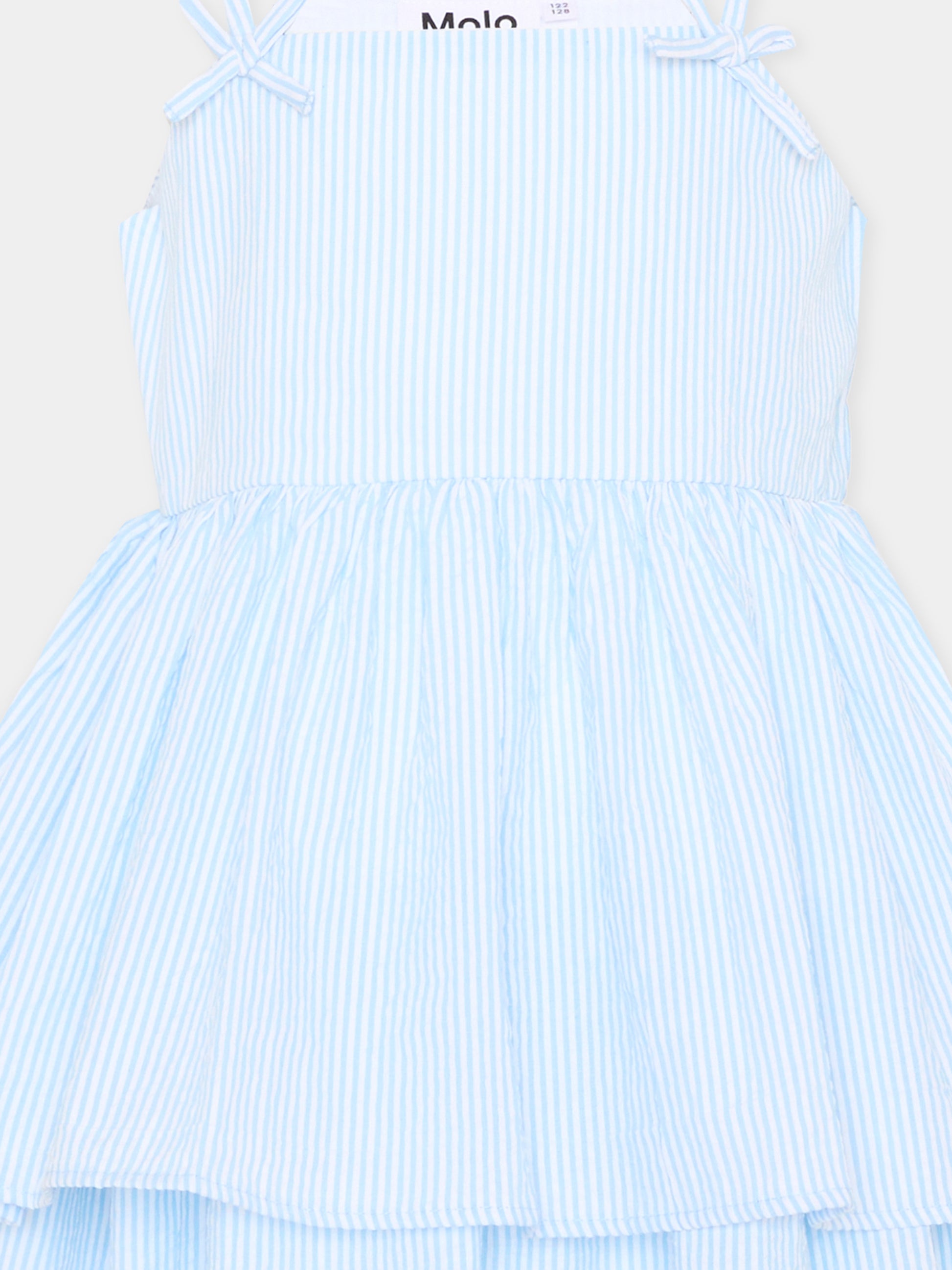 Vestito celeste Chelsea per bambina a righe,Molo,2S26E113 9574