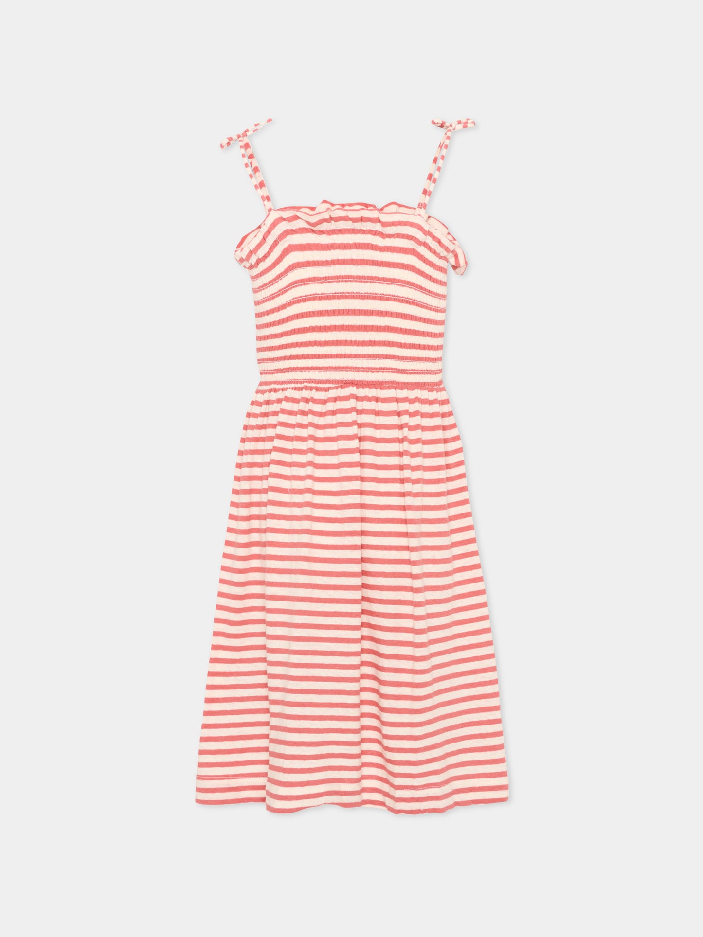 Vestito rosso Cheryl per bambina a righe,Molo,2S26E124 9583