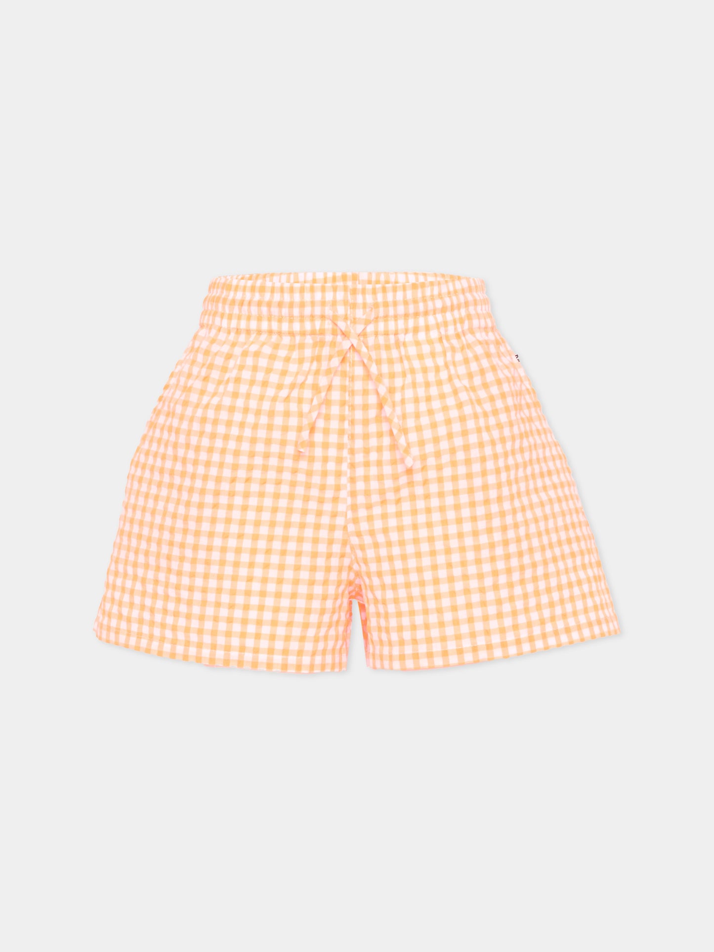 Shorts arancioni Addie per bambina vichy,Molo,2S26H118 9490