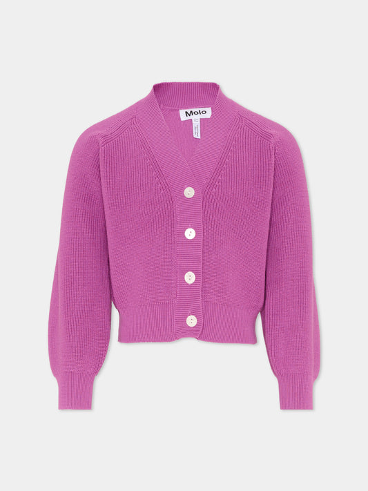 Cardigan Gilberta viola per bambina,Molo,2S26K302 5627