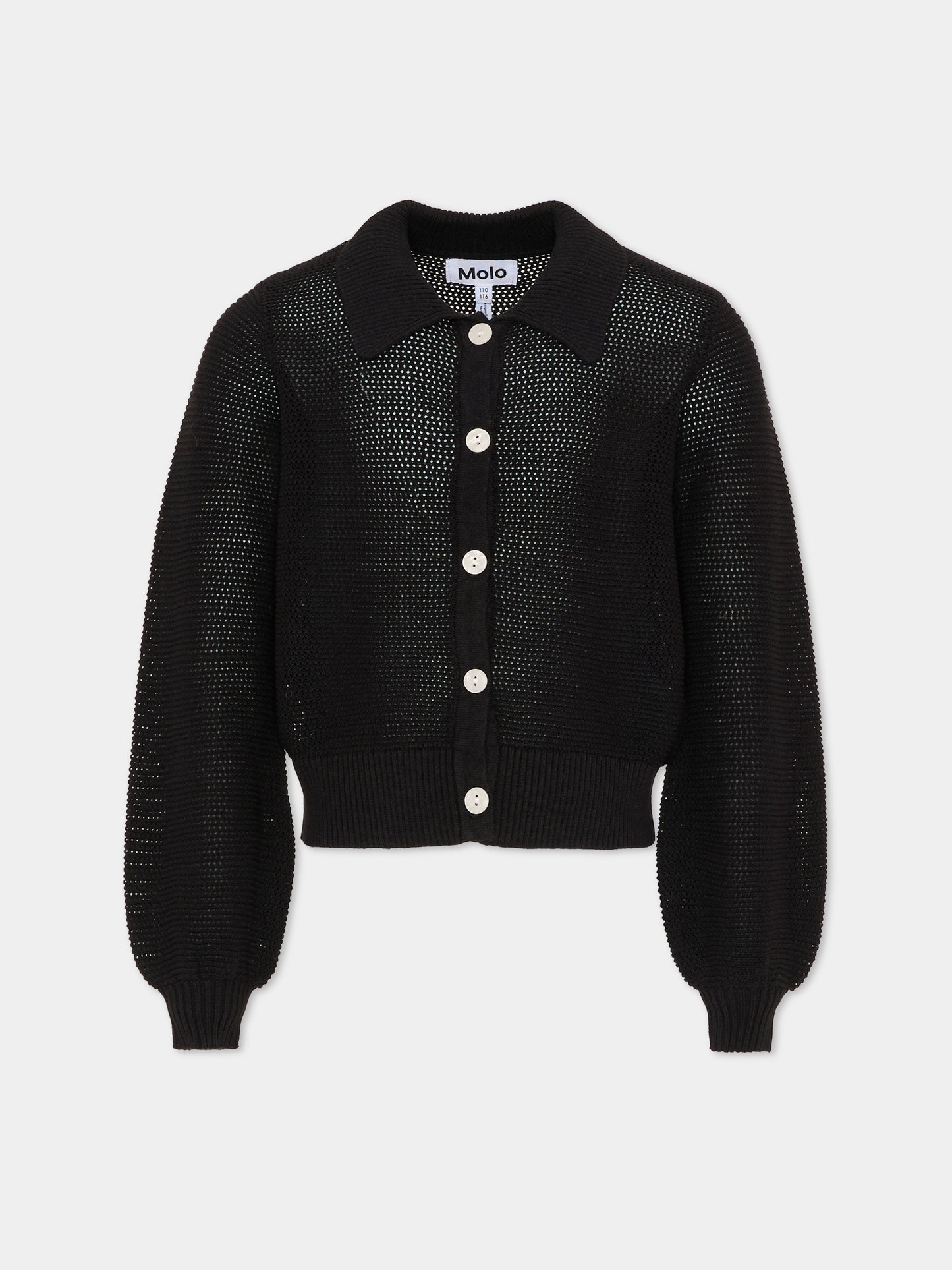 Cardigan Guida nero per bambina,Molo,2S26K311 0099