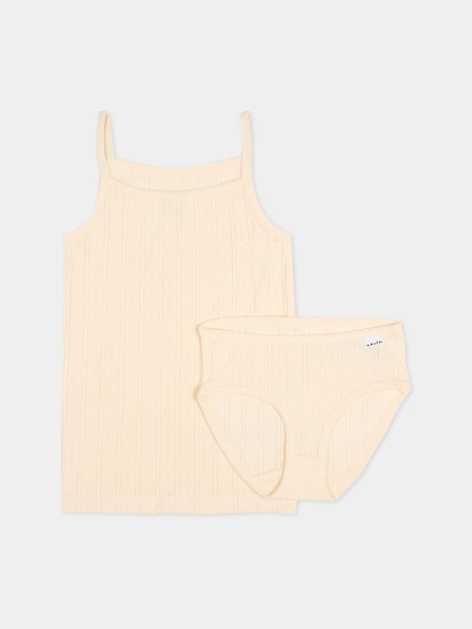 Set canottiere Janice avorio per bambina con cuori,Molo,2S26Q701 2444