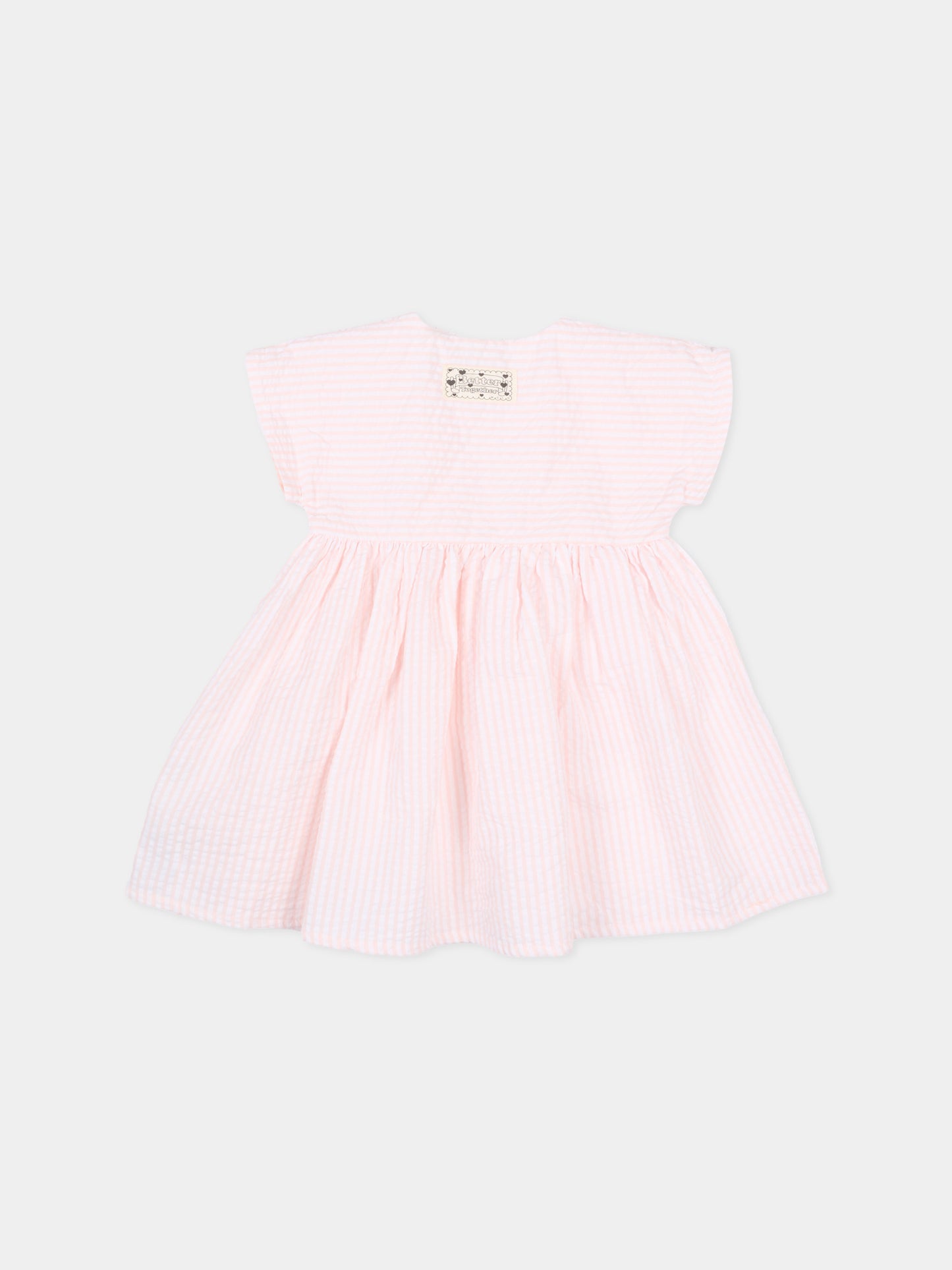 Vestito rosa Carlotta per neonata a righe,Molo,4S26E106 9573