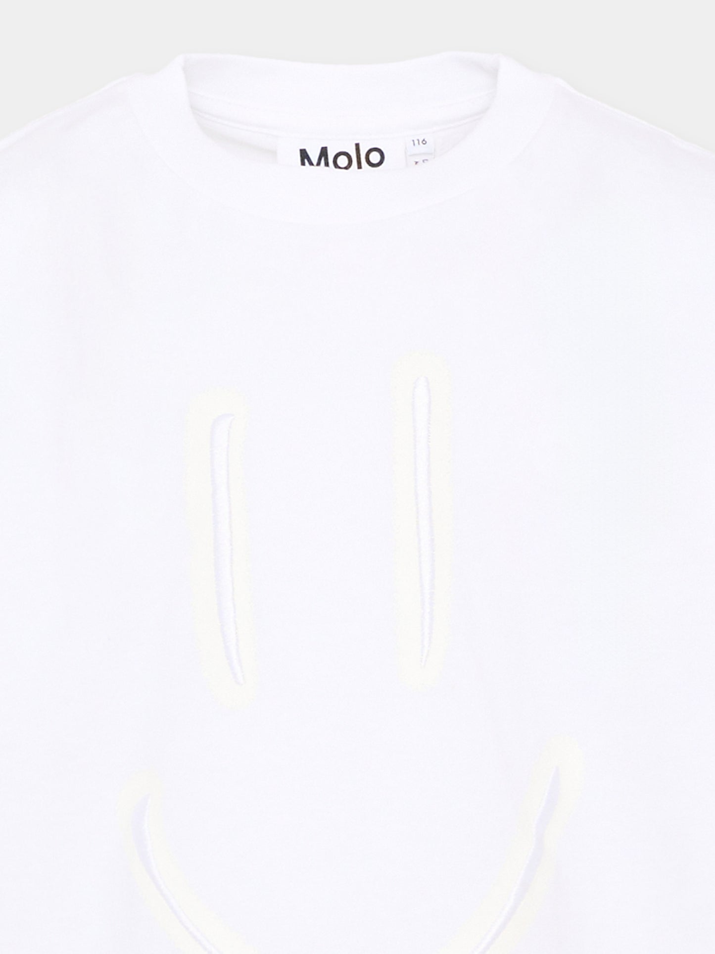 T-shirt bianca Riley per bambini con smile,Molo,6S26A202 9837