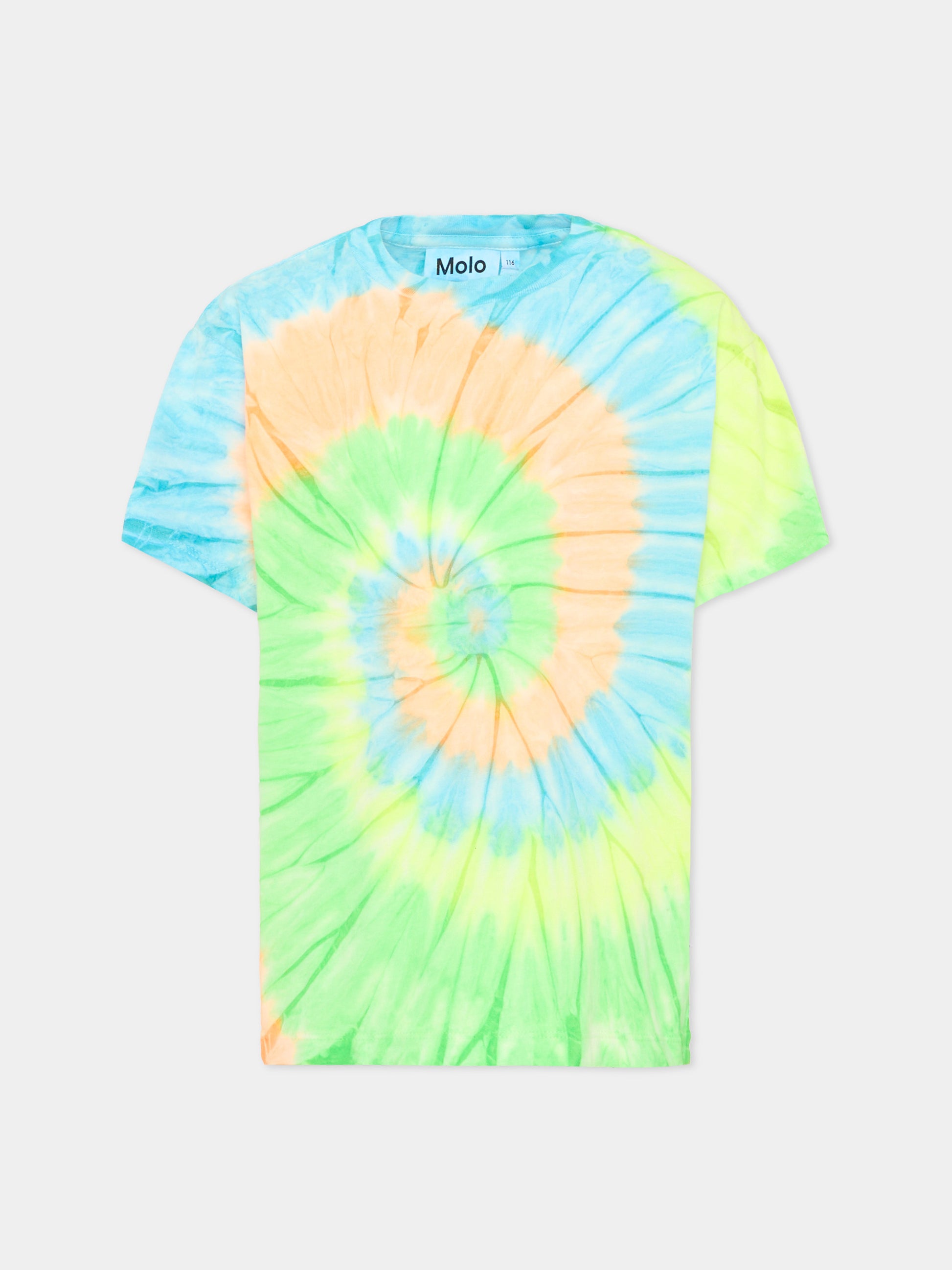 T-shirt multicolor Riley per bambini tie-dye,Molo,6S26A213 9898