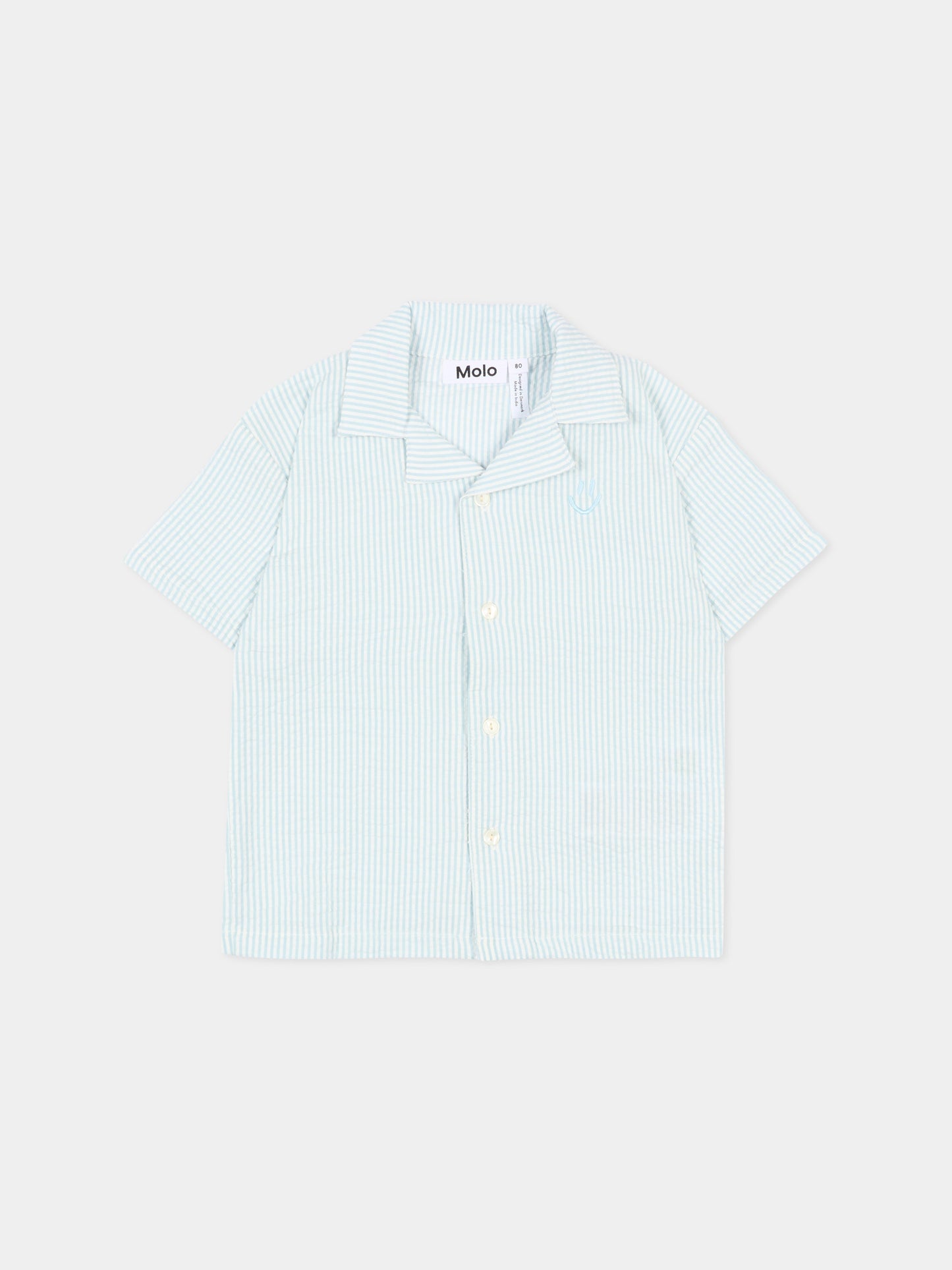 Camicia celeste Eyou per neonato a righe,Molo,6S26C202 9568