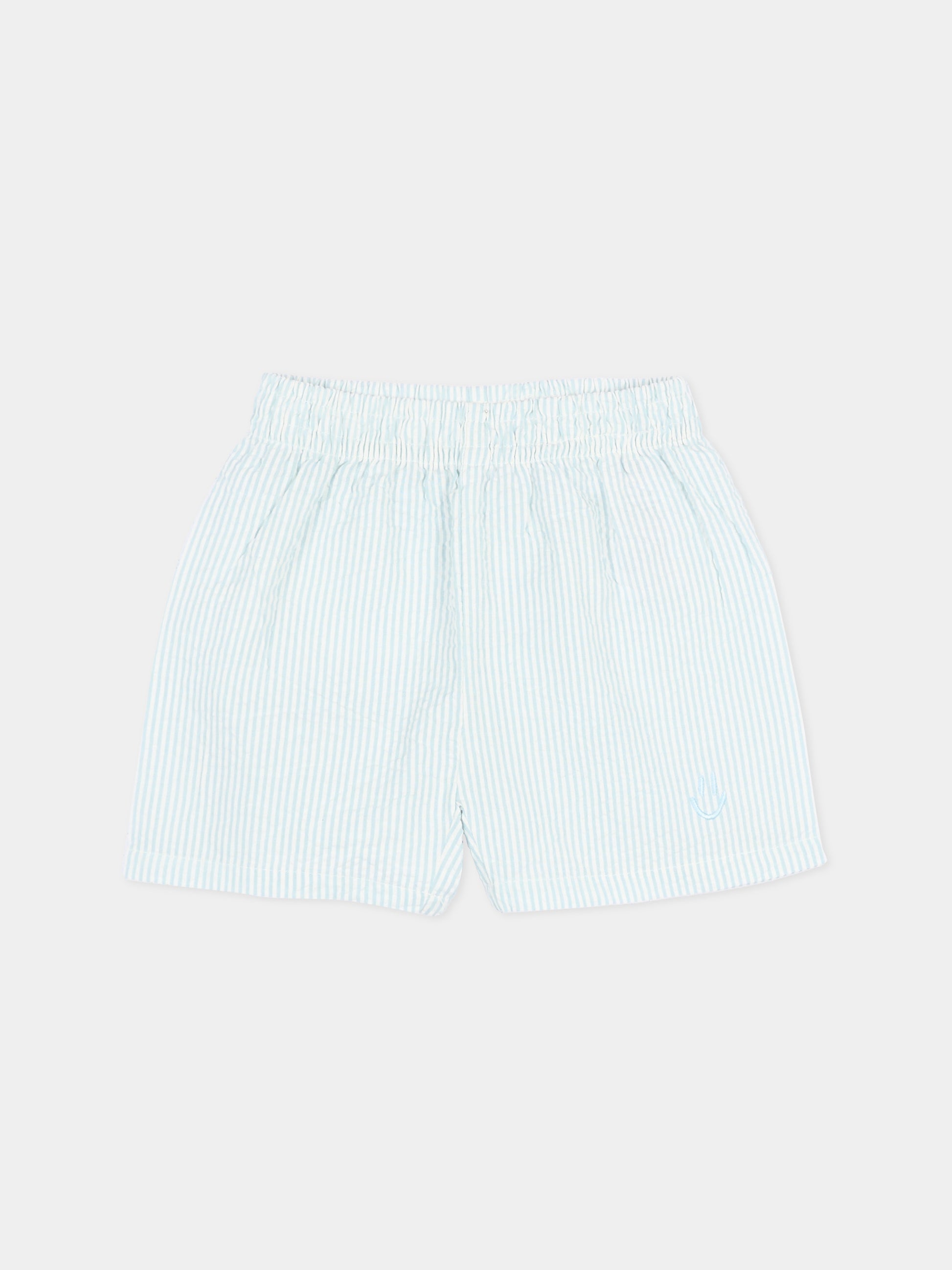 Shorts celesti Solar per neonato a righe,Molo,6S26H103 9568