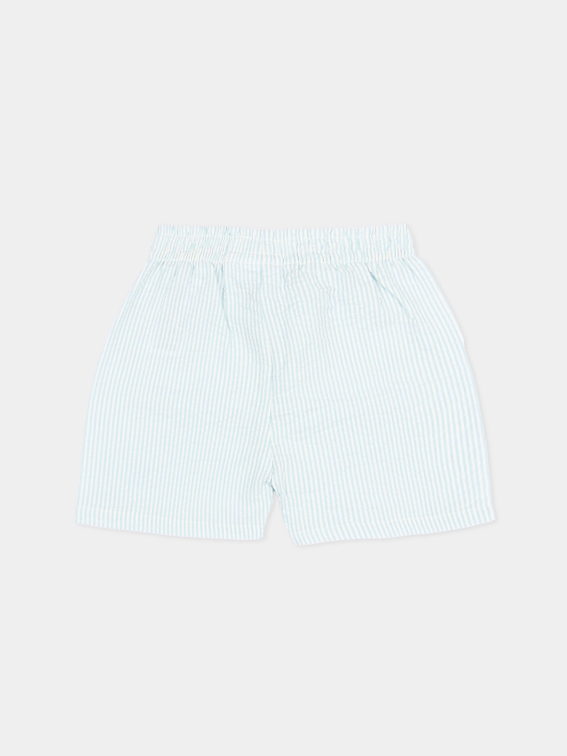Shorts celesti Solar per neonato a righe,Molo,6S26H103 9568