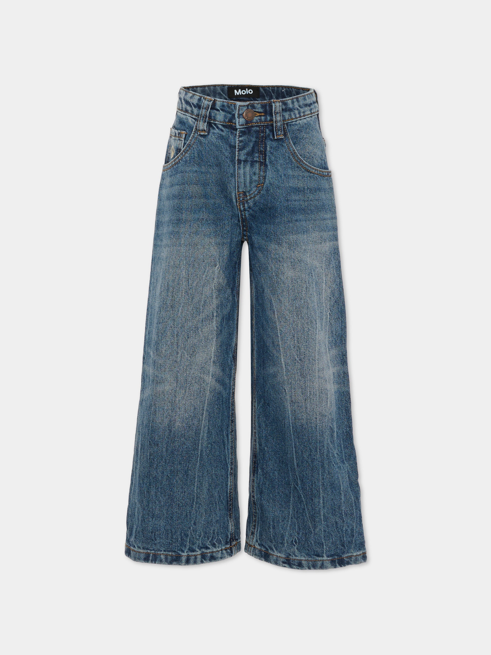 Jeans Askio denim per bambini con simbolo della pace,Molo,6S26I112 5662