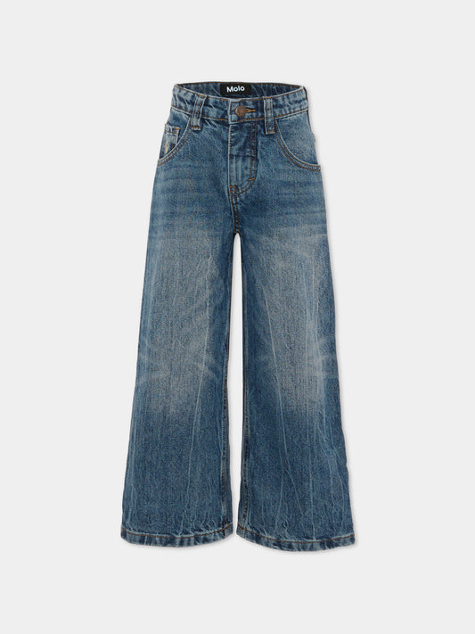 Jeans Askio denim per bambini con simbolo della pace,Molo,6S26I112 5662