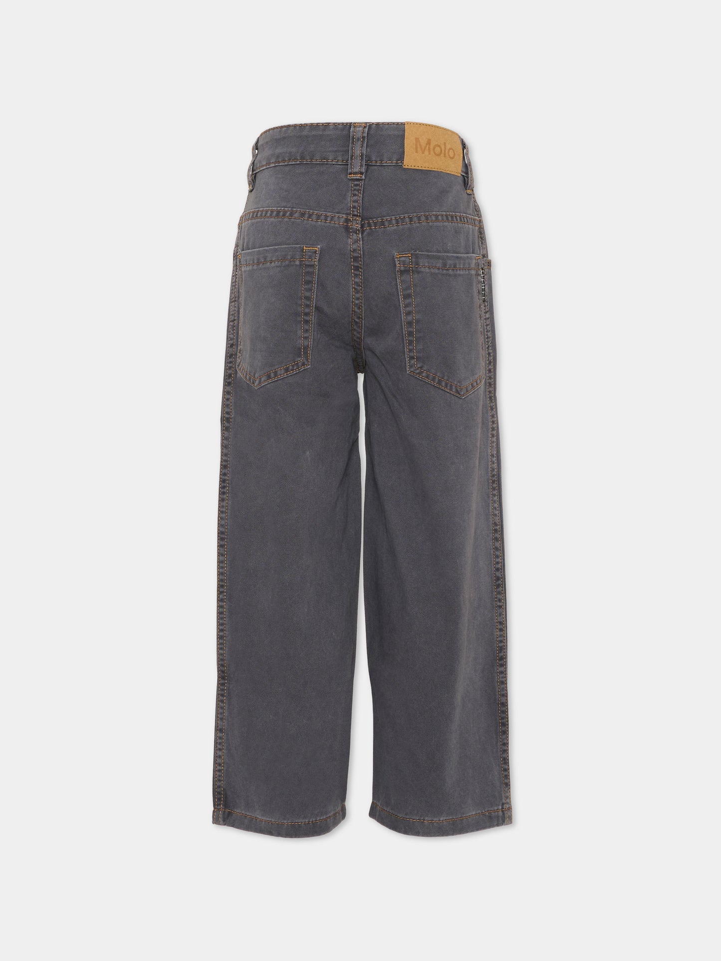 Jeans Aska nero per bambini con simbolo della pace,Molo,6S26I118 5989