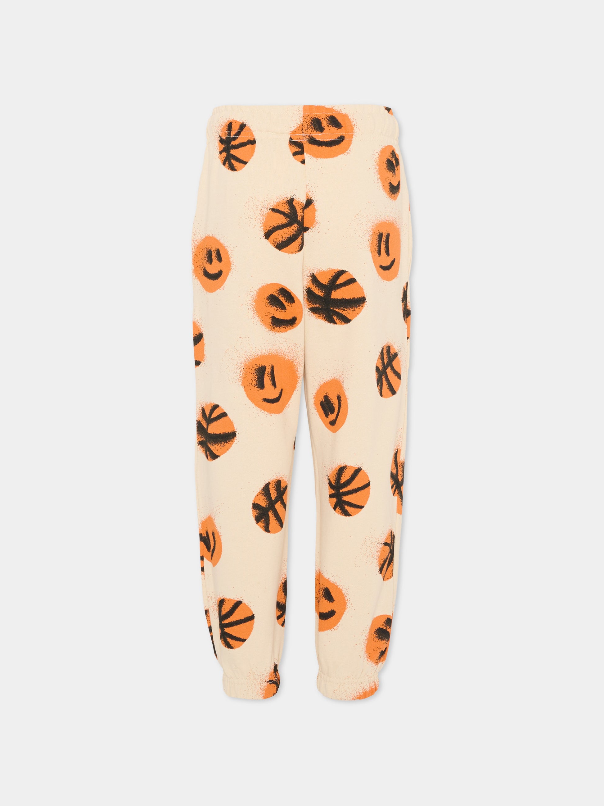 Pantaloni Adan beige per bambini con palla da basket,Molo,6S26I209 9544