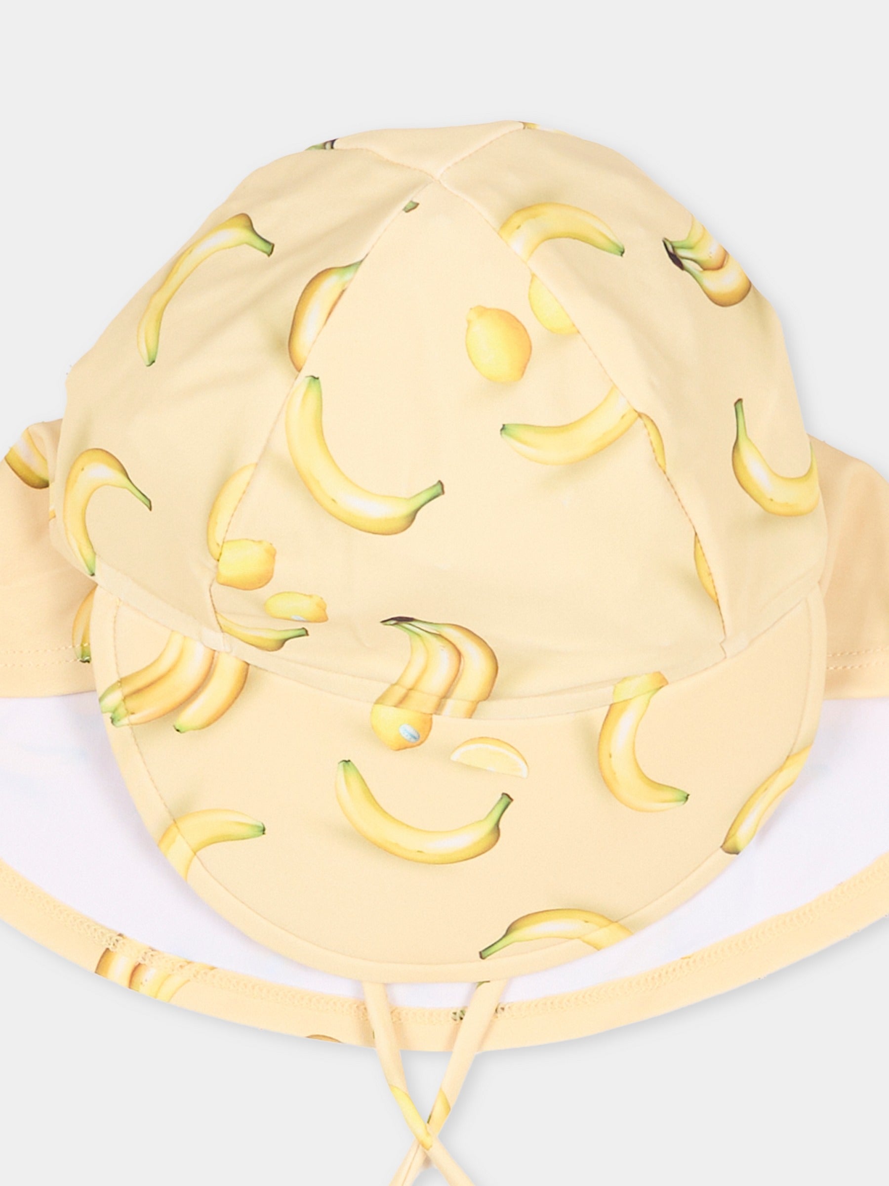 Cappello Nando giallo per neoanti con banane e limoni,Molo,7S26Y302 9501