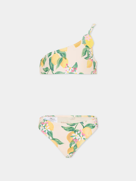 Bikini Naja multicolor per bambina con limoni,Molo,8S26P109 9505