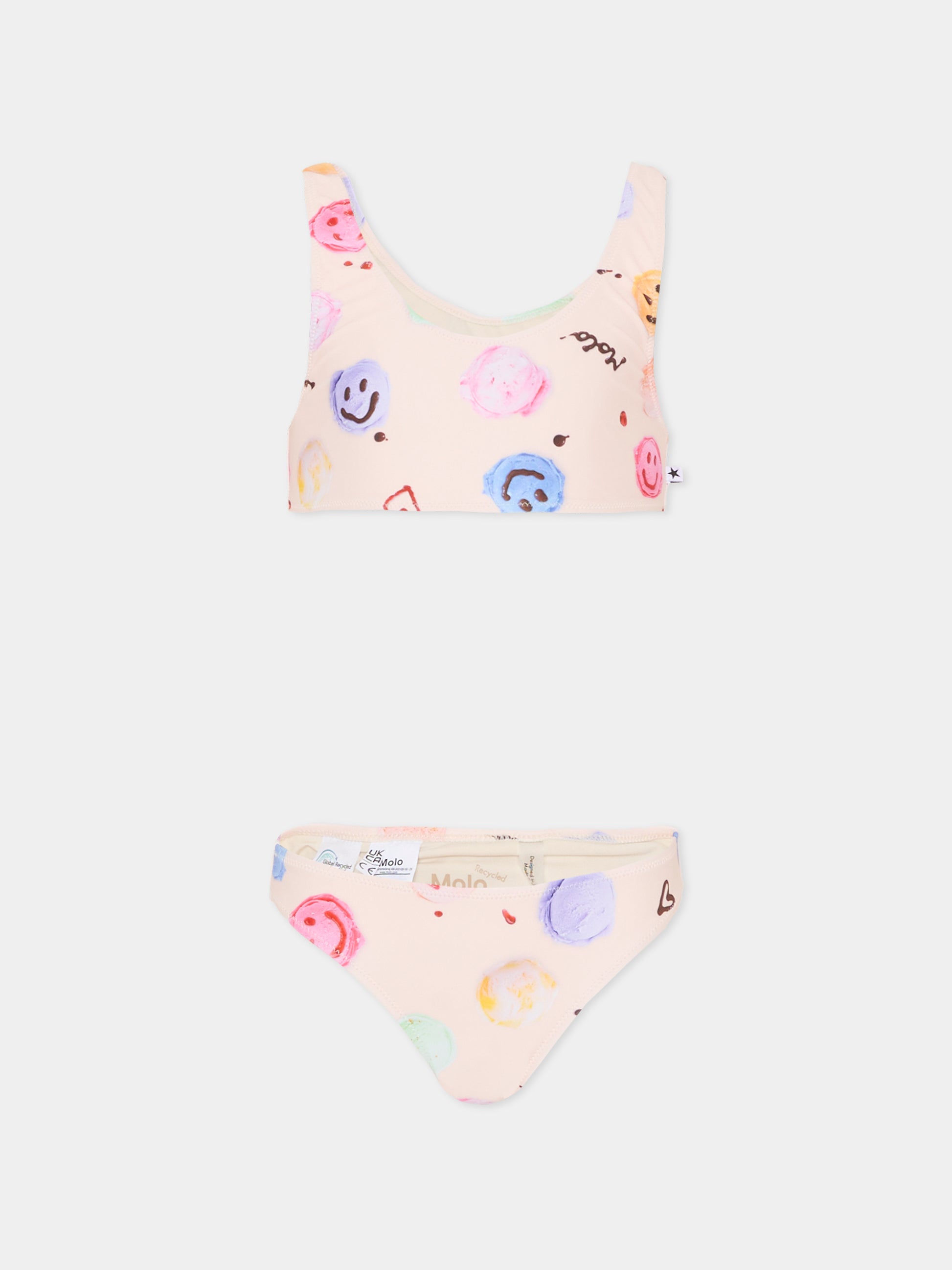 Bikini Nola multicolor per bambina con smile,Molo,8S26P112 9502