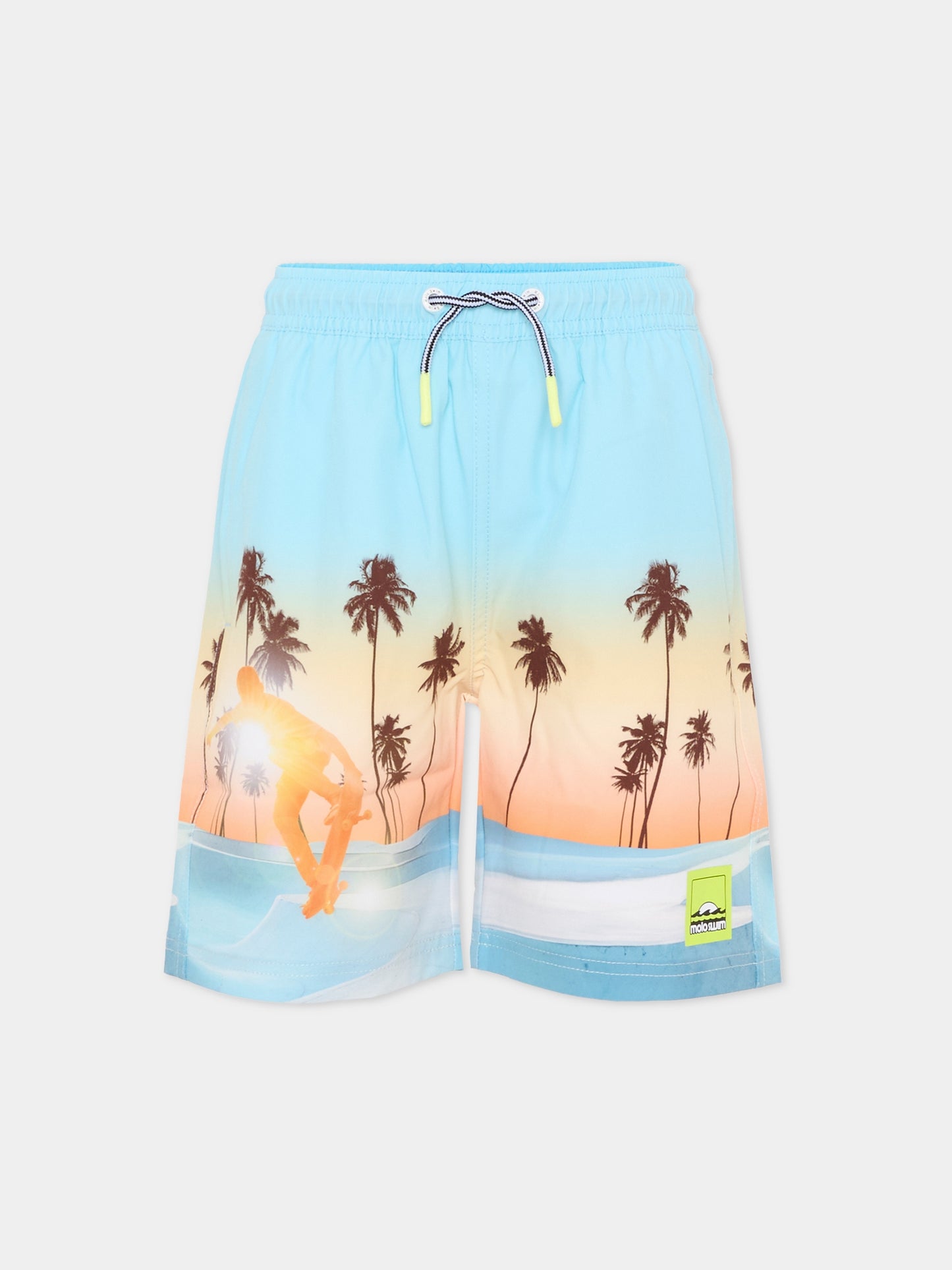 Boxer mare Nilson multicolor per bambino con stampa palme,Molo,8S26P404 5197