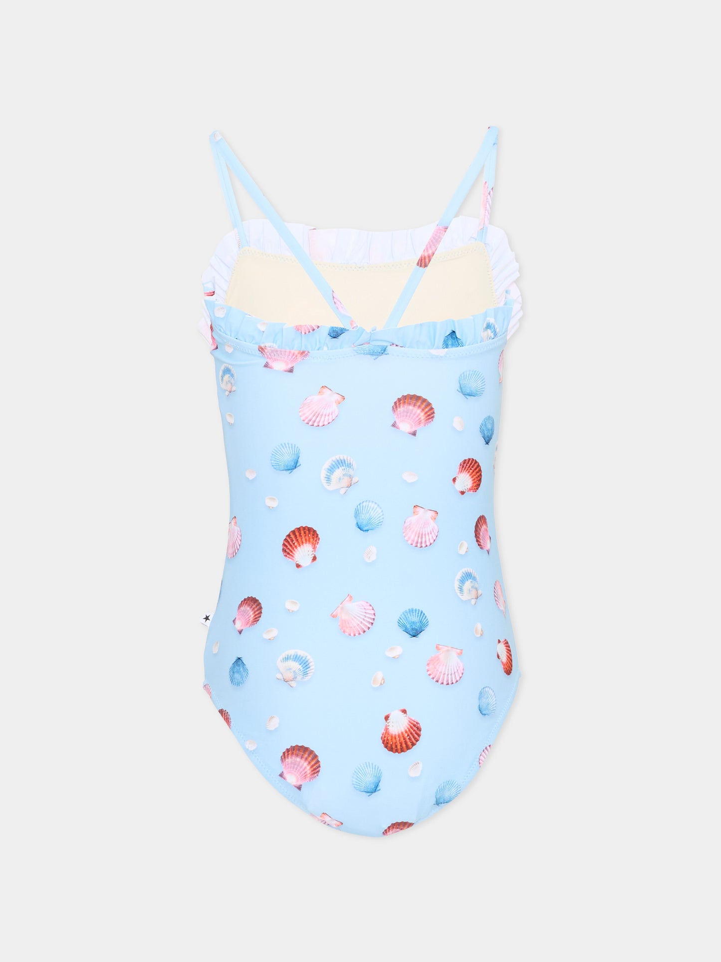 Costume celeste Nakia per bambina con conchiglie,Molo,8S26P501 9528