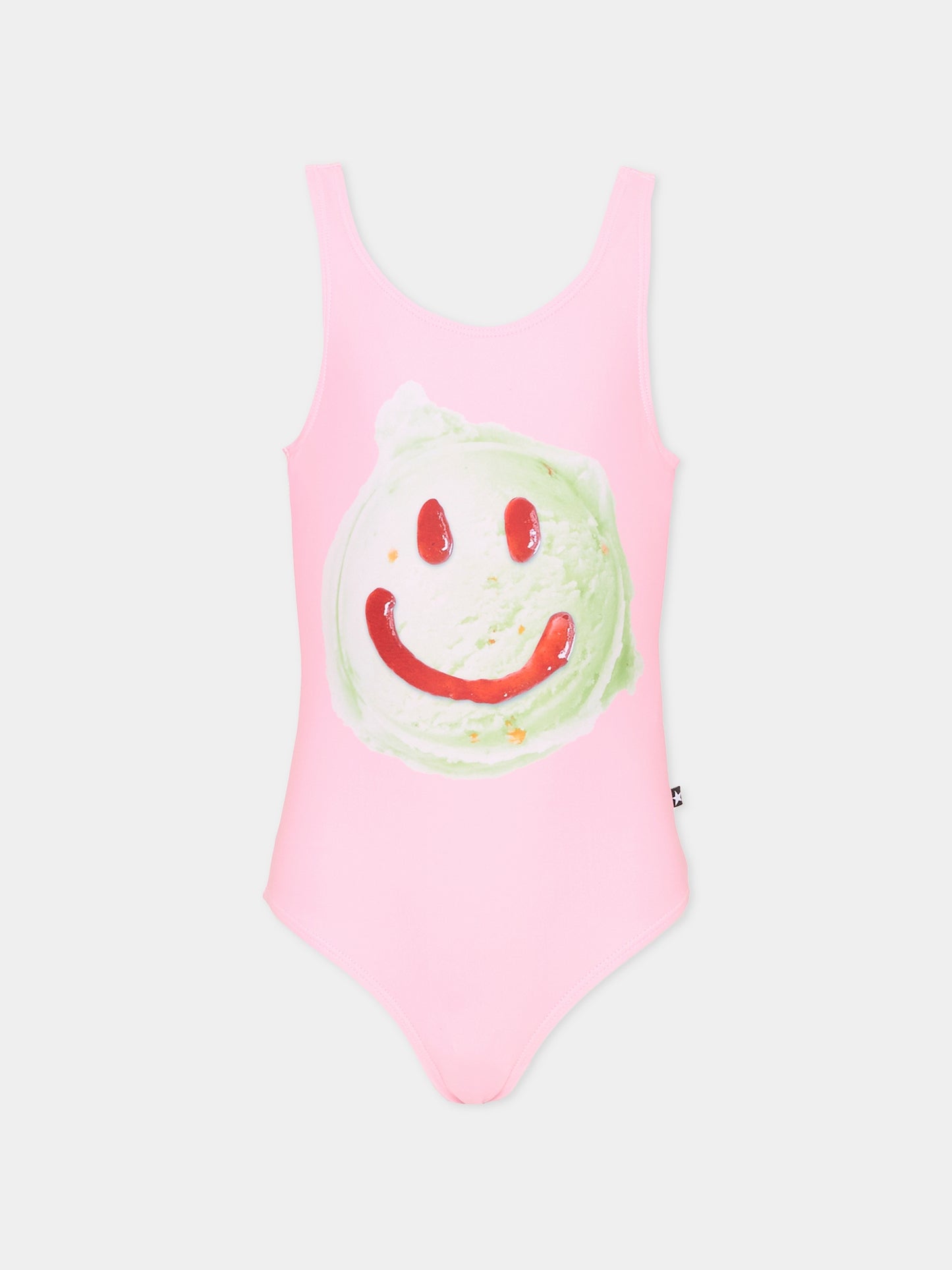 Costume intero Nika rosa per bambina con smile,Molo,8S26P509 5202