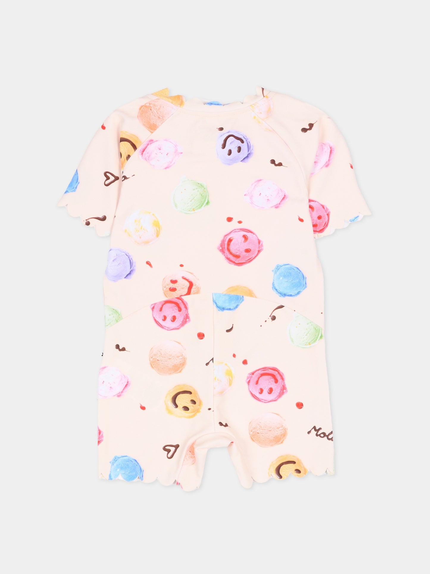 Costume da bagno Nolu Anti UV beige per neonata con smile,Molo,8S26P527 9502