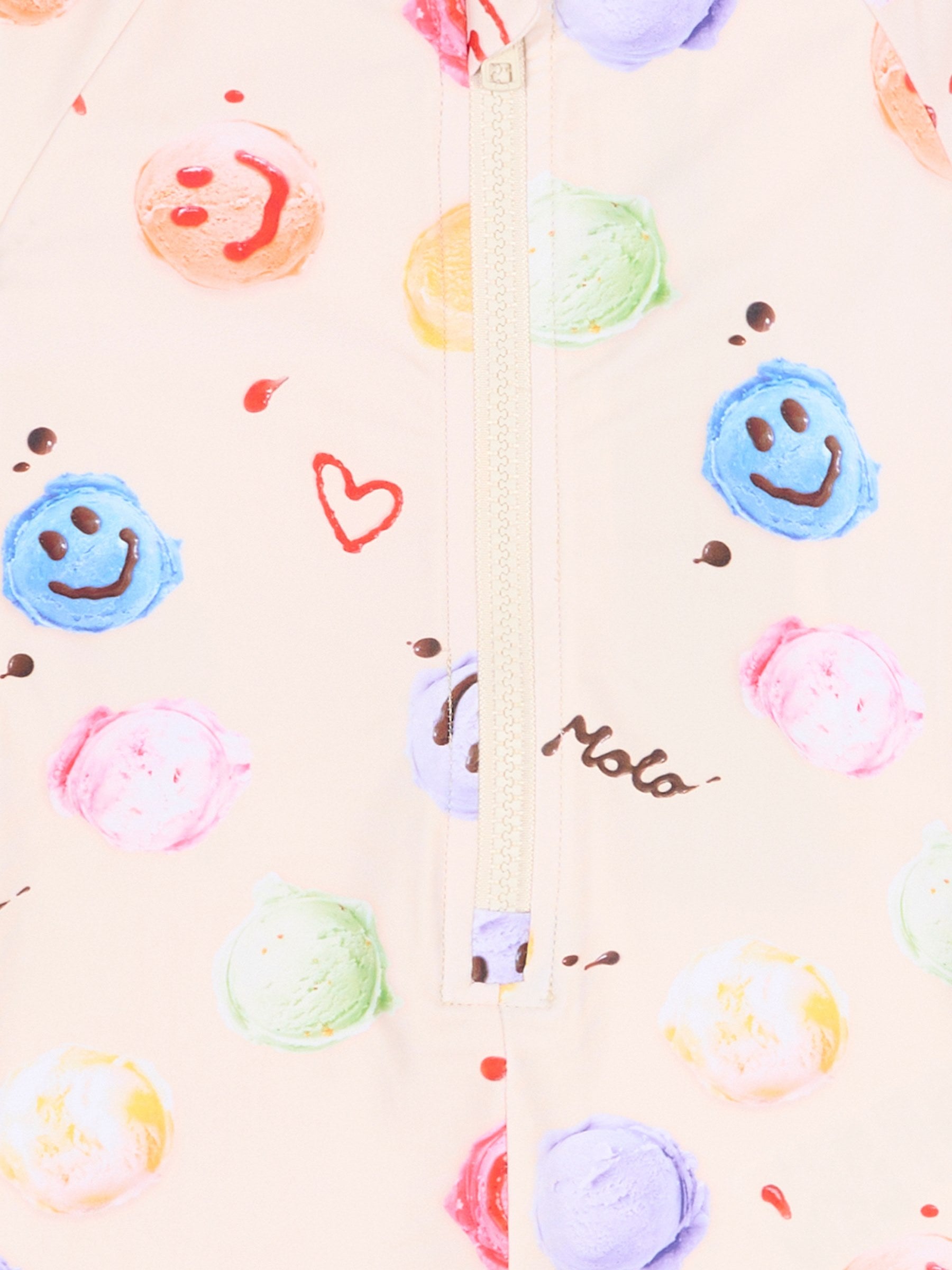 Costume da bagno Nolu Anti UV beige per neonata con smile,Molo,8S26P527 9502