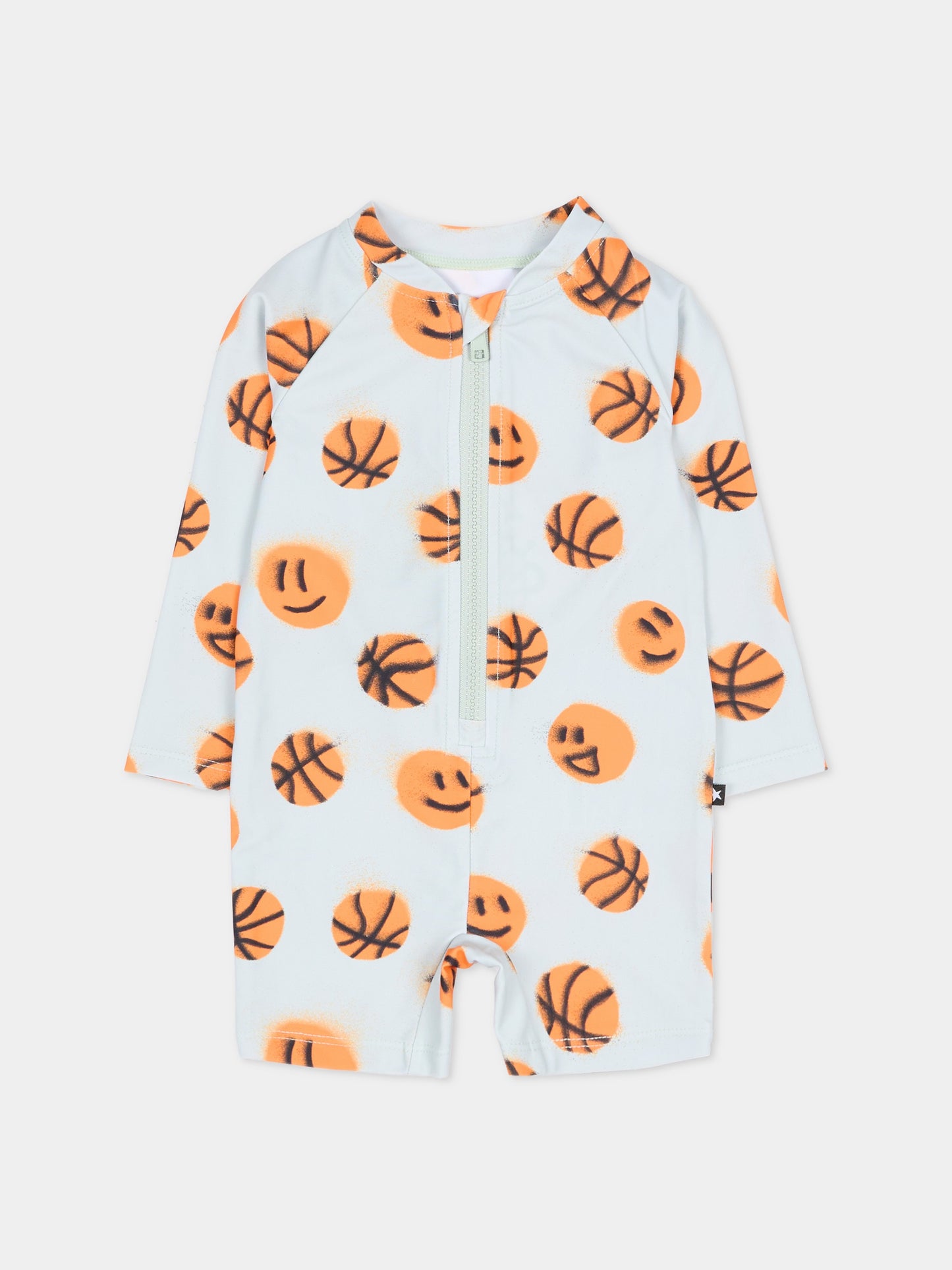 Costume Neka LS Anti UV celeste per neonato con smile,Molo,8S26P528 9532