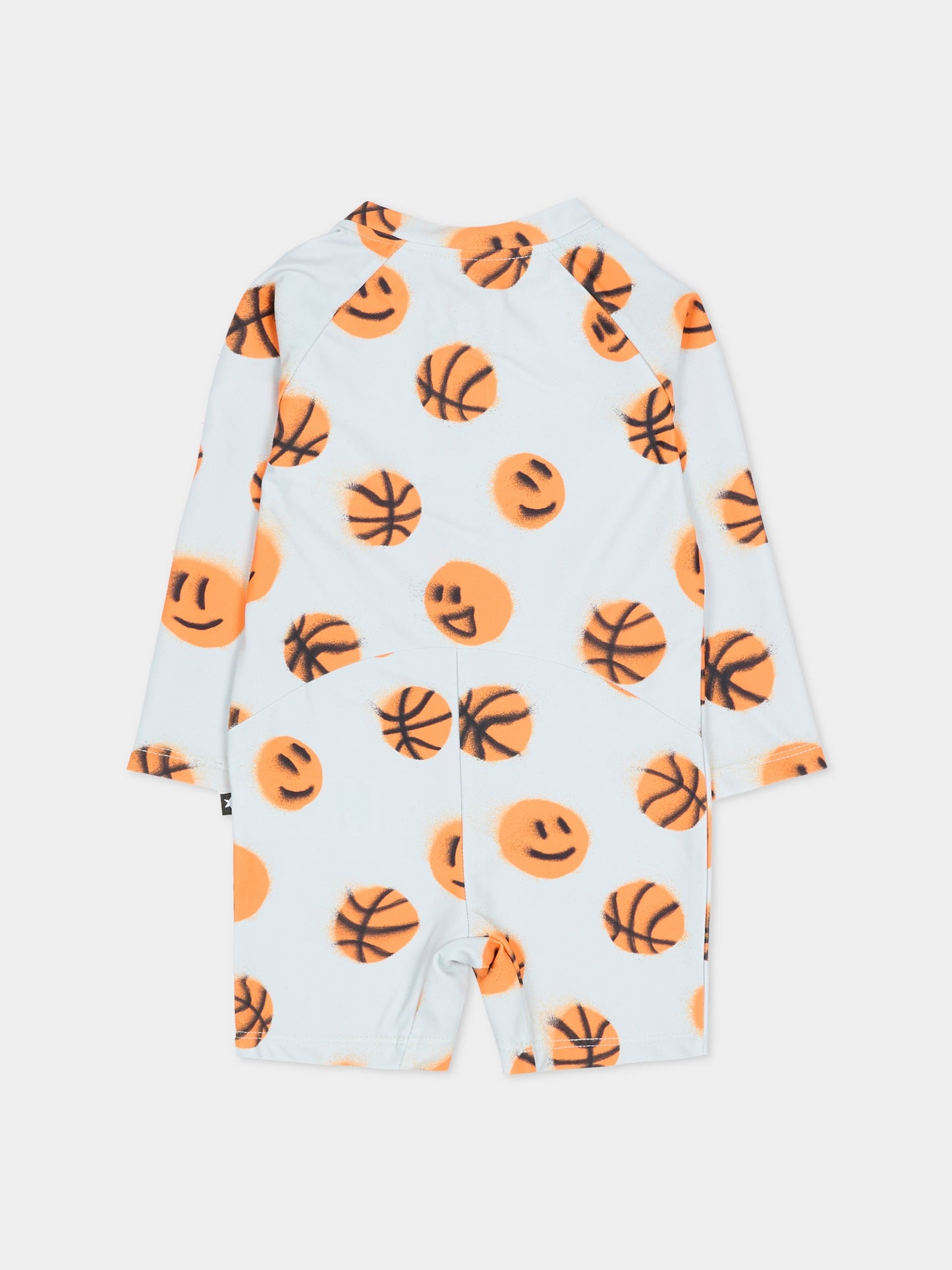 Costume Neka LS Anti UV celeste per neonato con smile,Molo,8S26P528 9532
