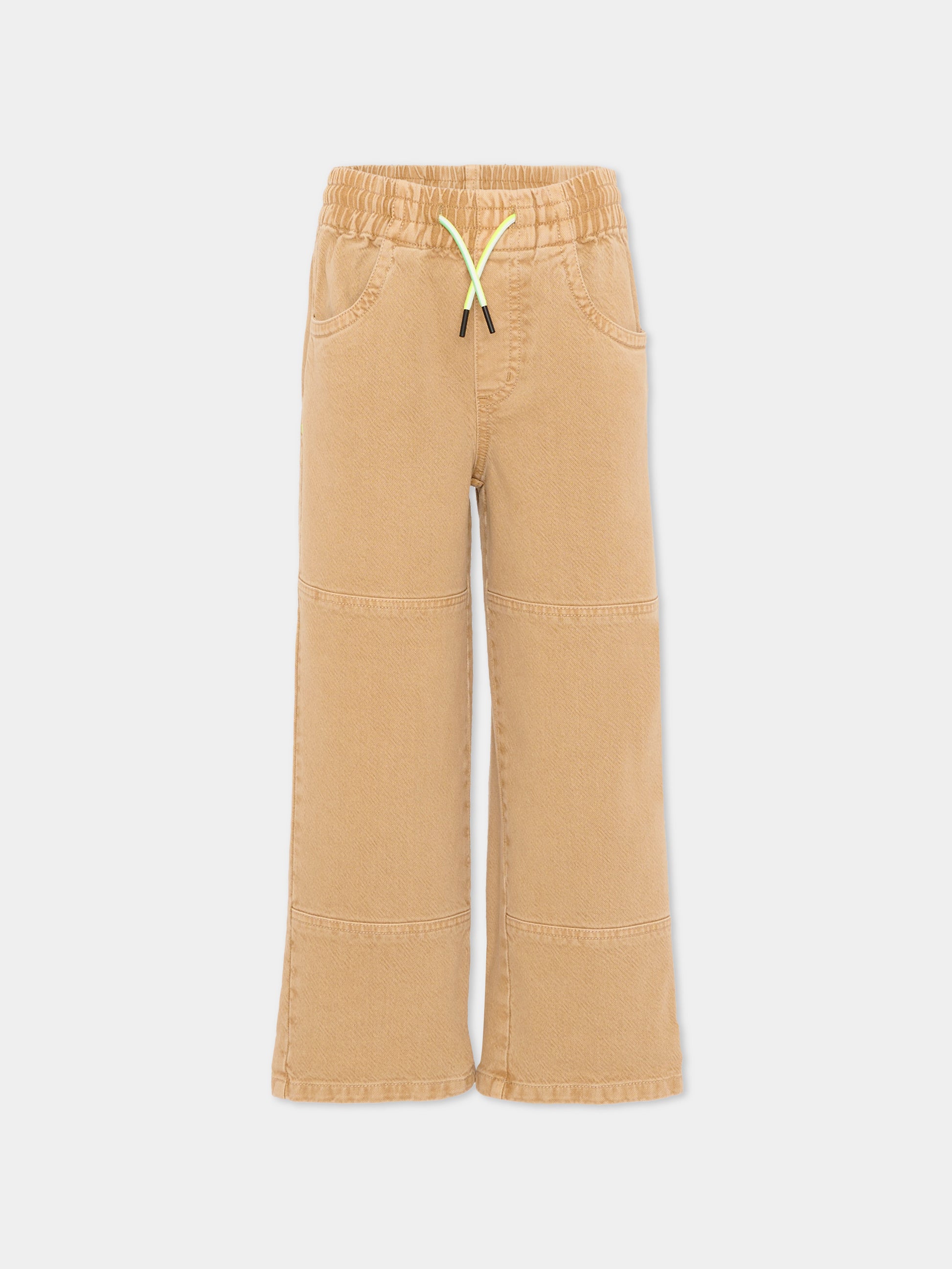 Pantalone beige per bambino con coulisse,Billieblush,U21717 21D