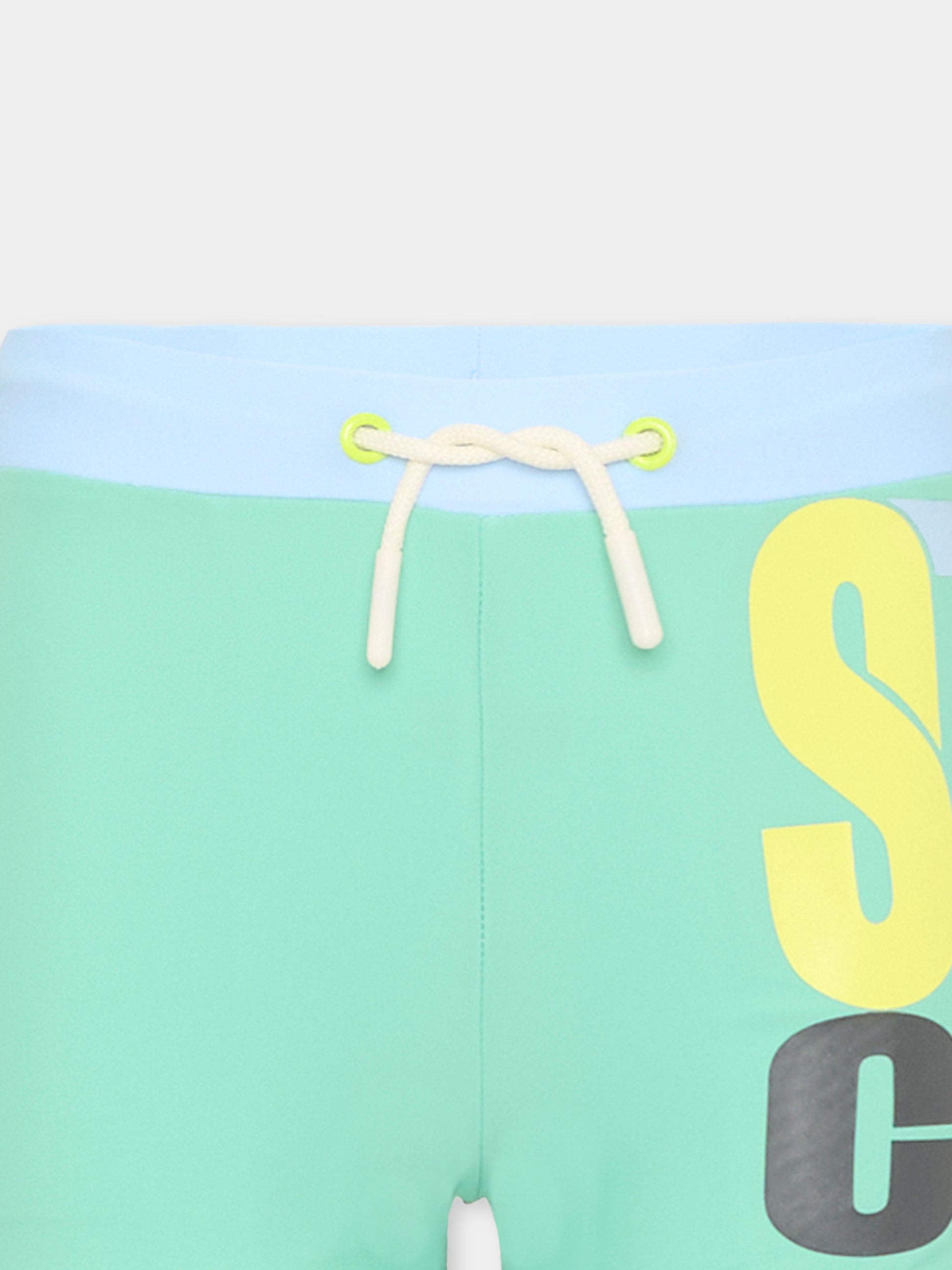 Boxer mare verde per bambino con stampa,Billieblush,U21730 68M