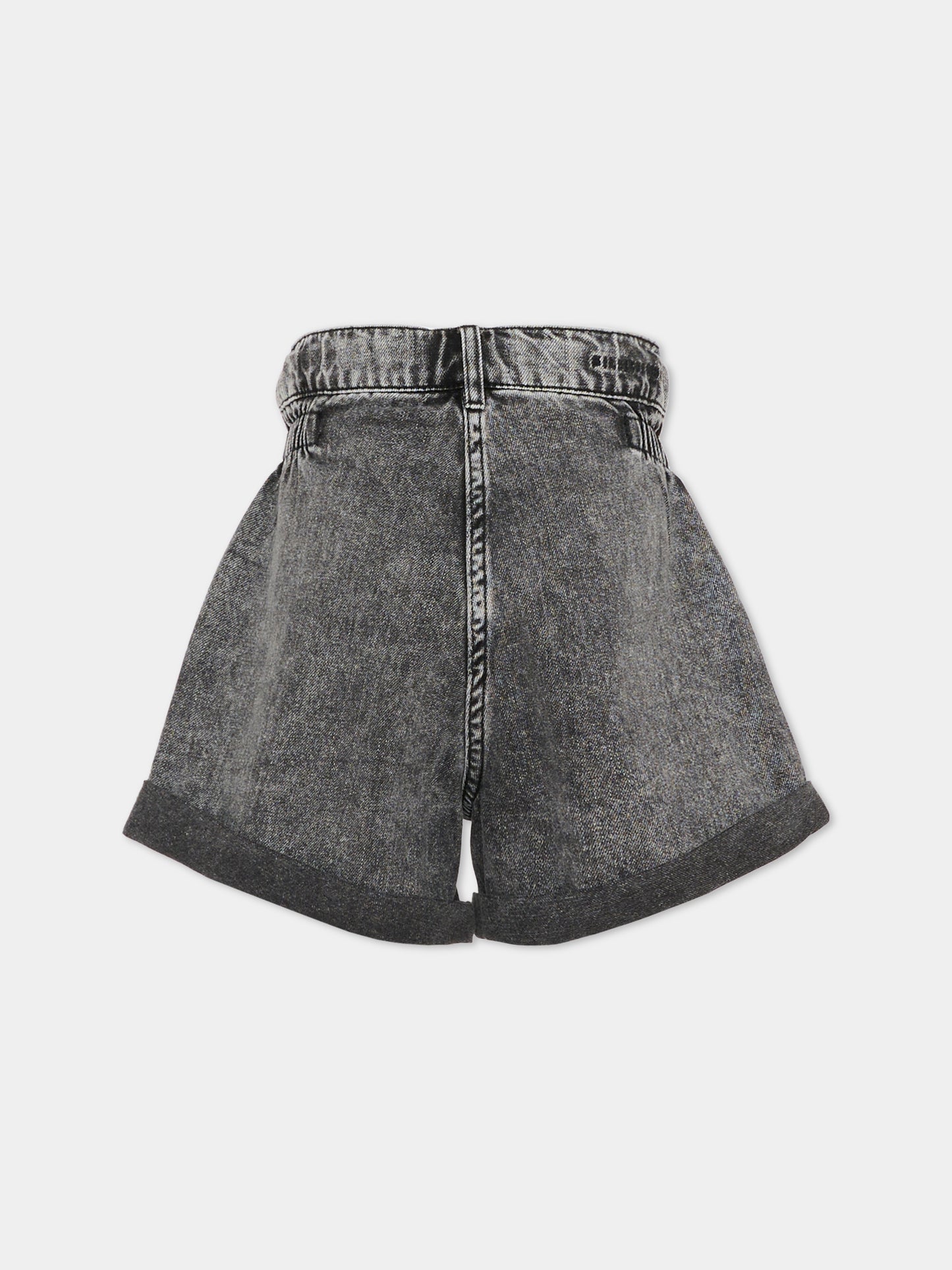 Shorts grigi per bambina con borchie,Billieblush,U21764 ZB6