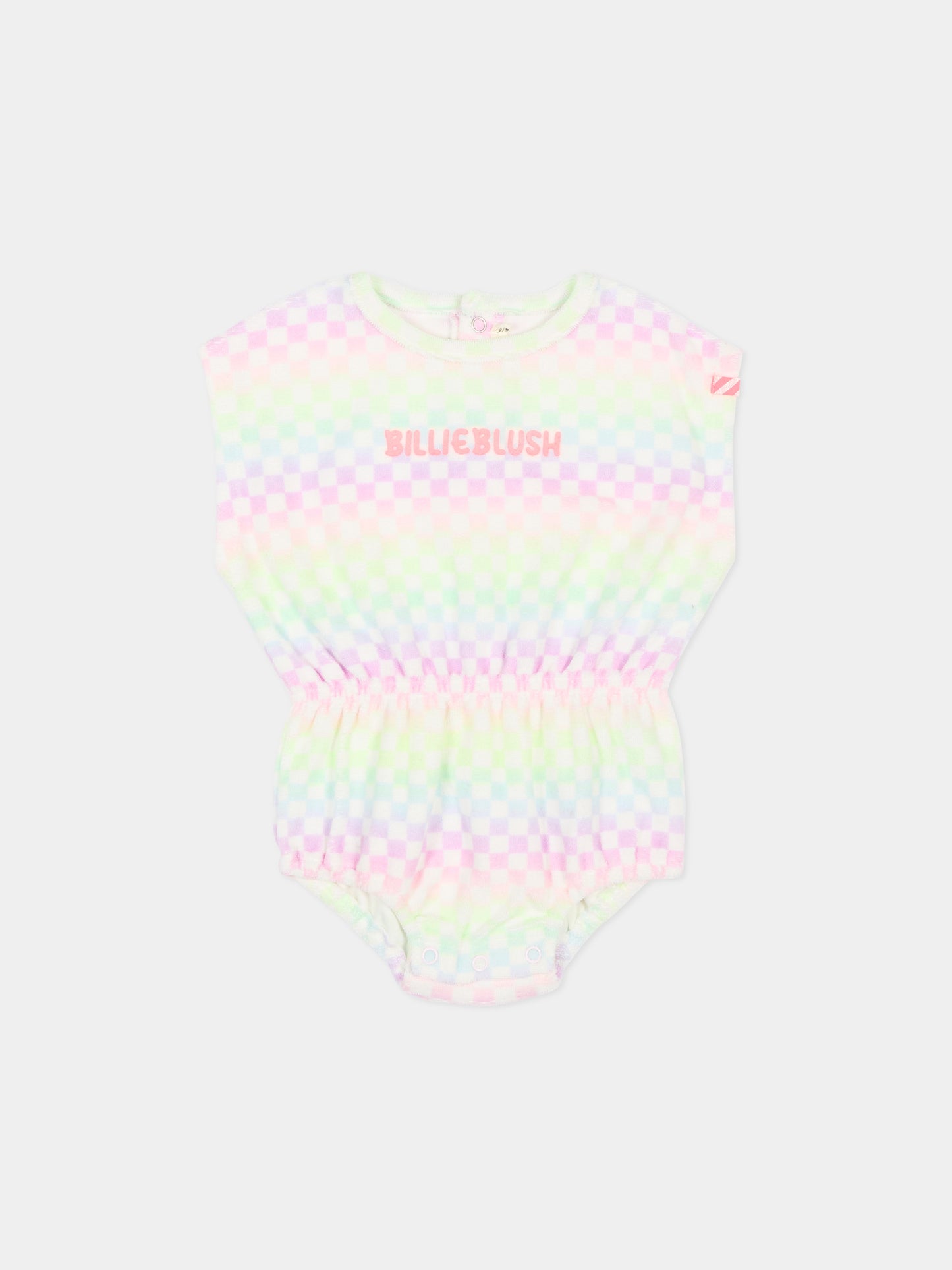 Tutina multicolor per neonata con logo,Billieblush,U21773 Z41