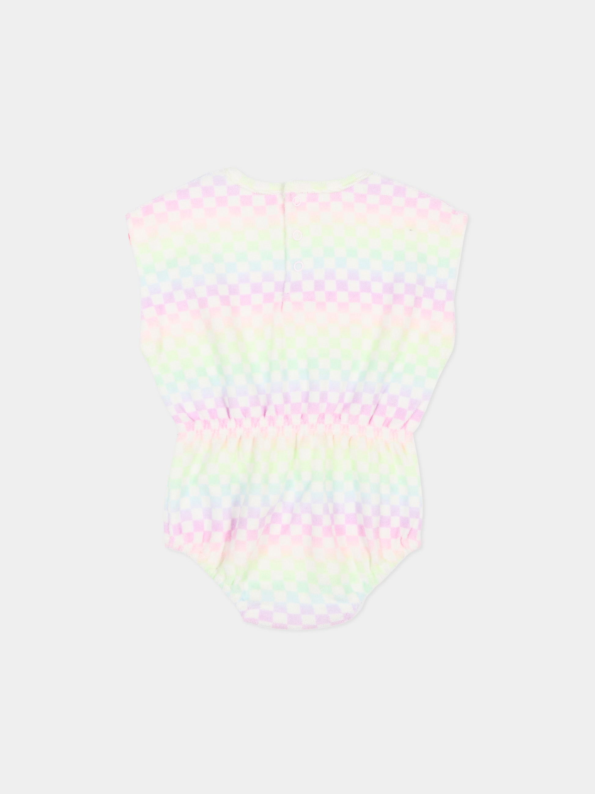 Tutina multicolor per neonata con logo,Billieblush,U21773 Z41